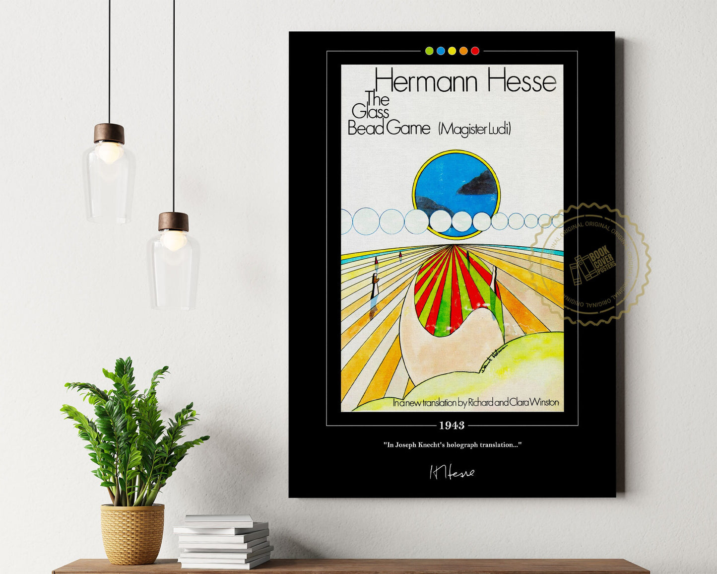 The Glass Bead Game Book Cover Poster | Hermann Hesse, The Glass Bead Game Poster, Book Posters, Book Art, Canvas Wall Art, Book Lover Gift