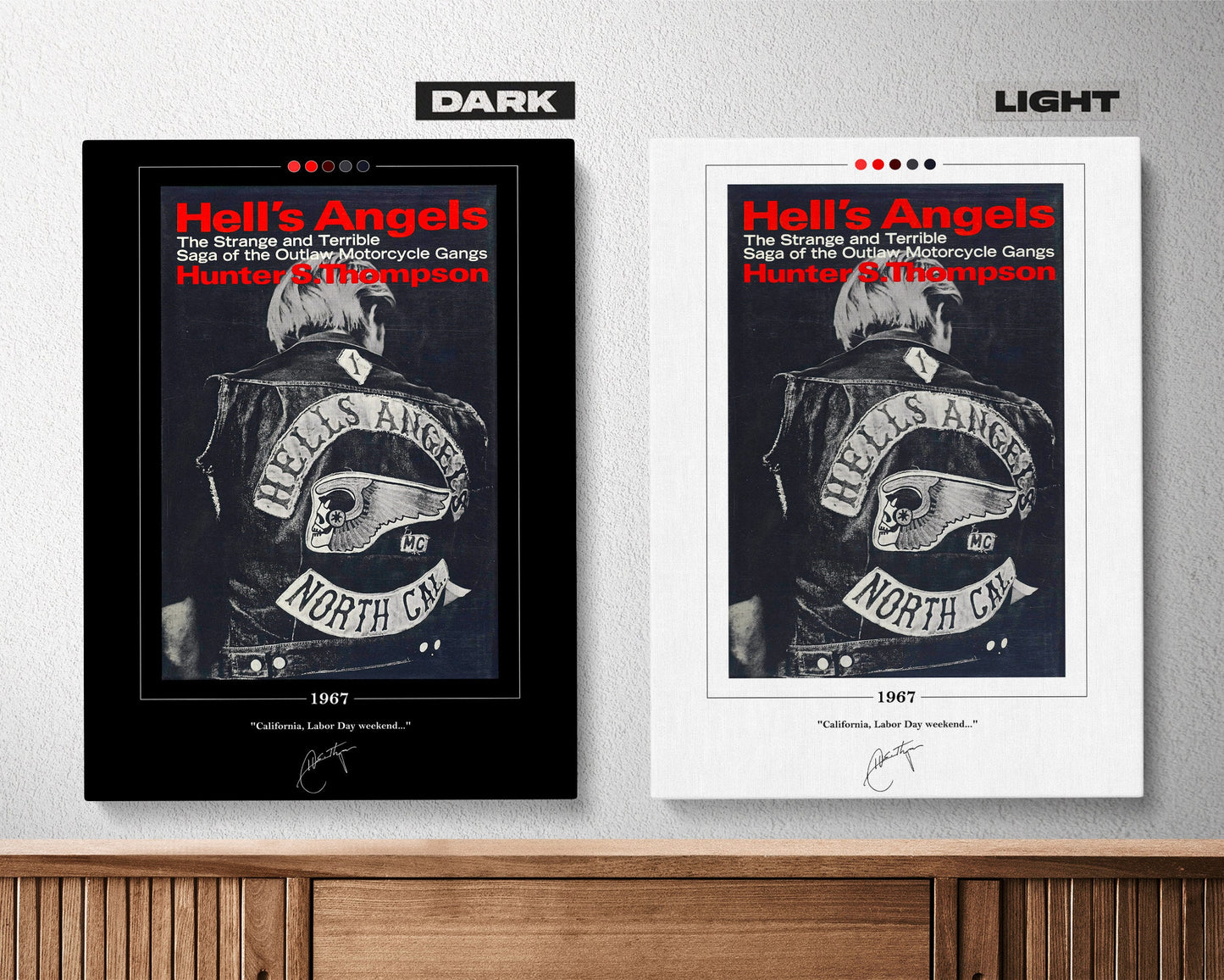 Hell's Angels Book Cover Poster | Hunter S. Thompson, Hell's Angels Poster, Hell's Angels Print, Book Posters, Book Art, Book Lover Gift