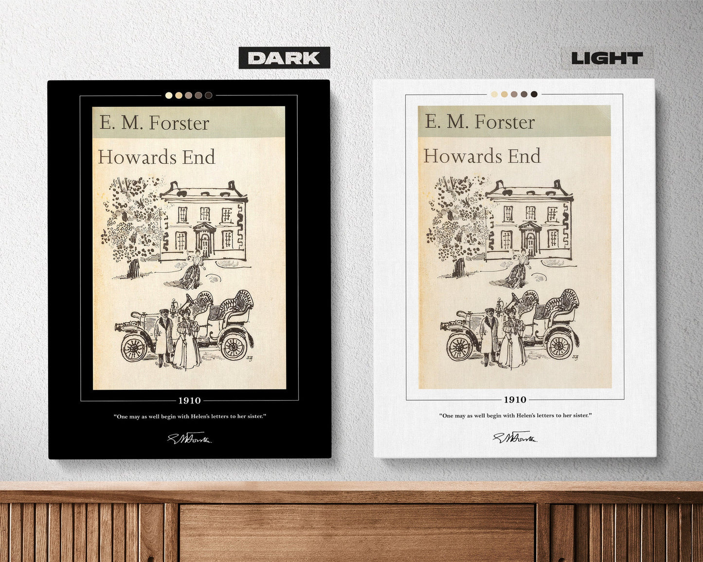 Howards End Book Cover Poster | E. M. Forster, Howards End Poster, Howards End Print, Book Posters, Canvas Wall Art, Book Lover Gift
