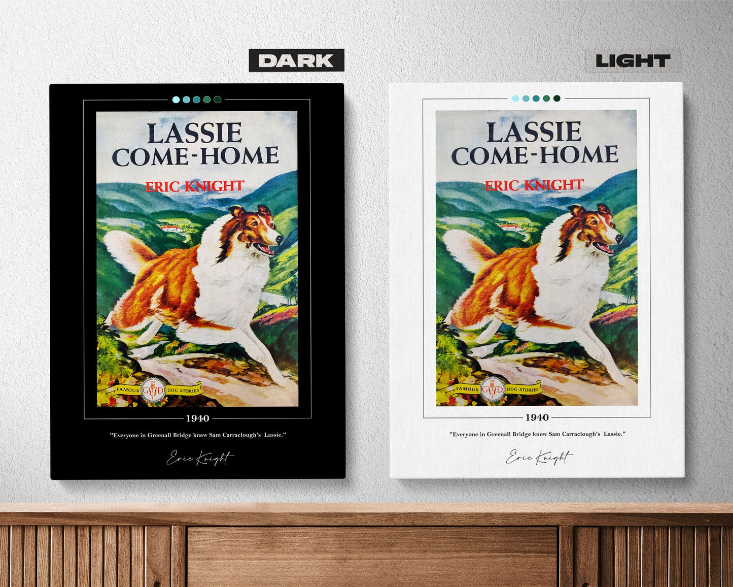 Lassie Come Home Book Cover Poster | Eric Knight, Lassie Come Home Poster, Lassie Come Home Print, Book Posters, Book Art, Book Lover Gift