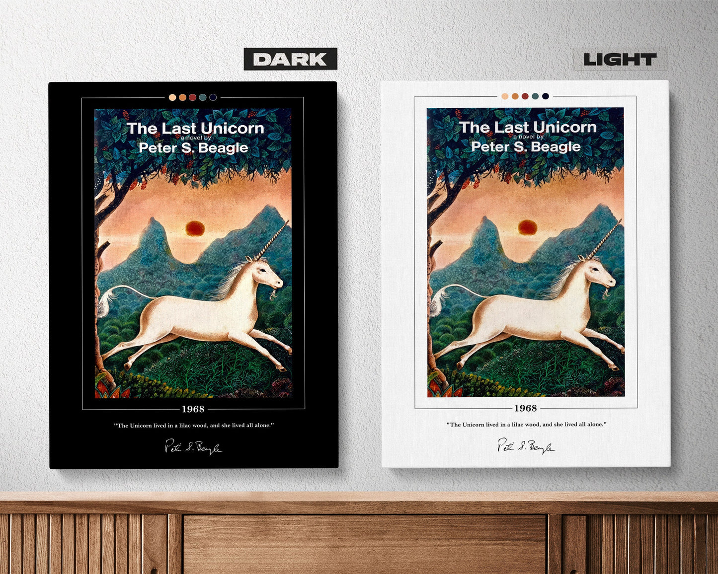 The Last Unicorn Book Cover Poster | Peter S. Beagle, Last Unicorn Poster, Last Unicorn Print, Book Poster, Canvas Wall Art, Book Lover Gift