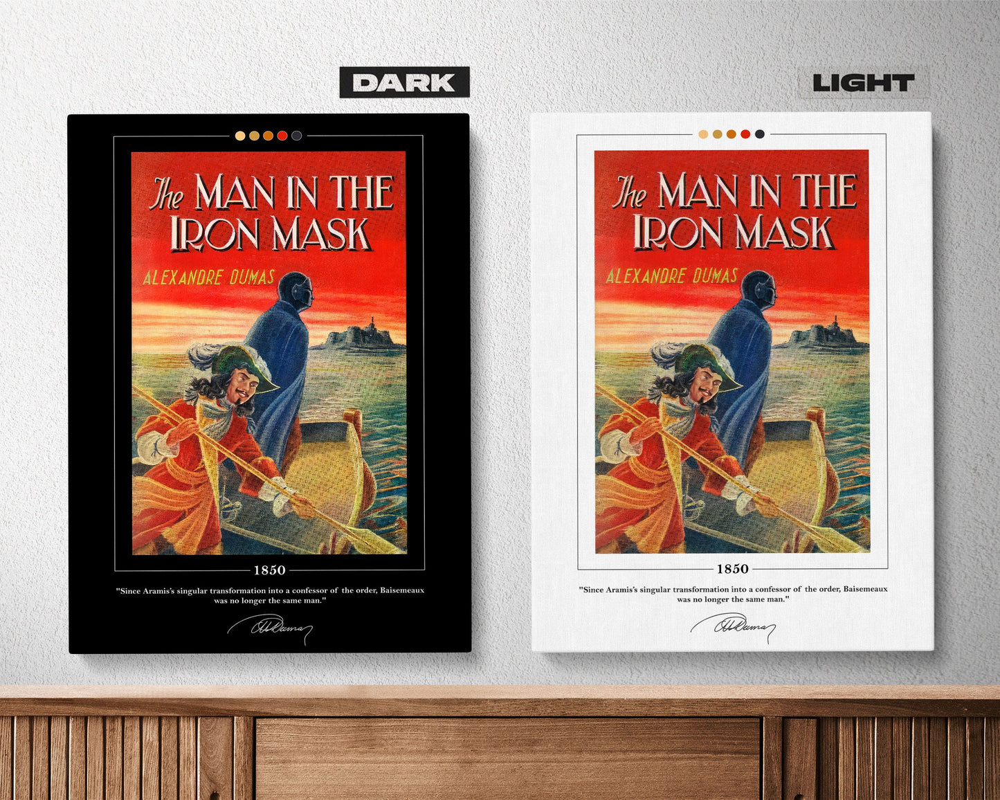 The Man in the Iron Mask Book Cover Poster | Alexandre Dumas, The Man in the Iron Mask Poster, Book Posters, Book Art, Book Lover Gift