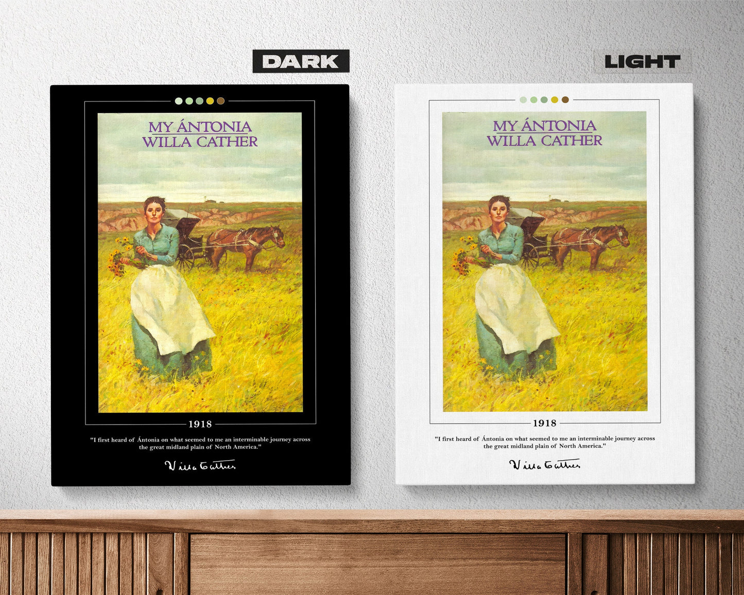 My Antonia Book Cover Poster | Willa Cather, My Antonia Poster, My Antonia Print, Book Posters, Canvas Wall Art, Book Art, Book Lover Gift