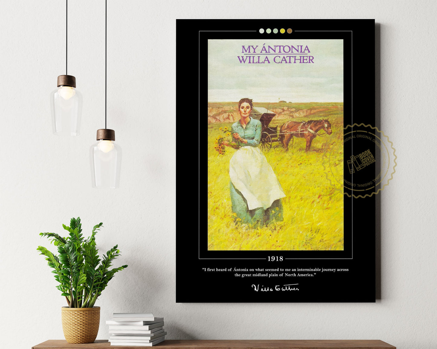 My Antonia Book Cover Poster | Willa Cather, My Antonia Poster, My Antonia Print, Book Posters, Canvas Wall Art, Book Art, Book Lover Gift