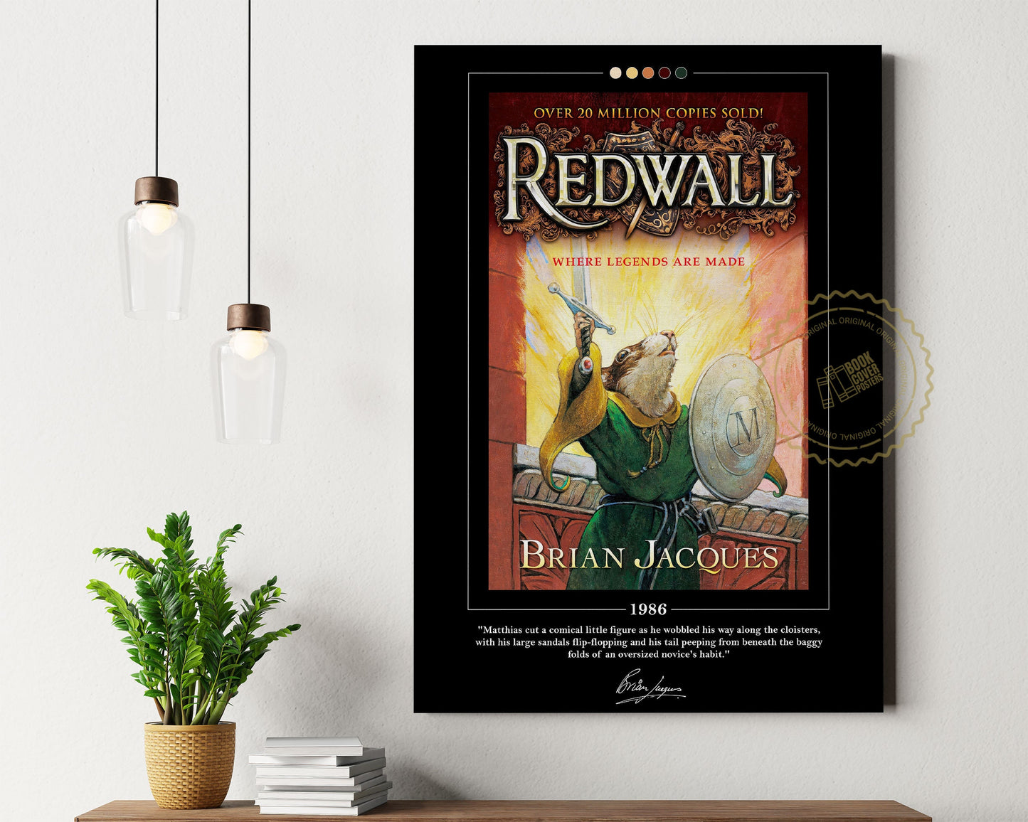 Redwall Book Cover Poster | Brian Jacques, Redwall Poster, Redwall Print, Book Posters, Book Art, Canvas Wall Art, Book Lover Gift