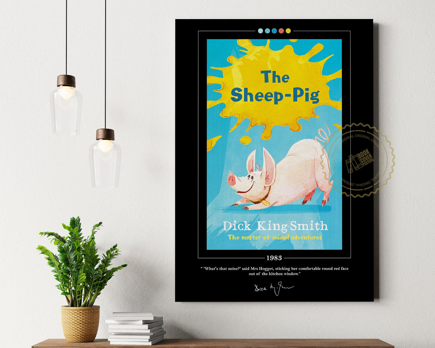 The Sheep Pig Book Cover Poster | Dick King Smith, The Sheep Pig Poster, The Sheep Pig Print, Book Posters, Book Art, Book Lover Gift