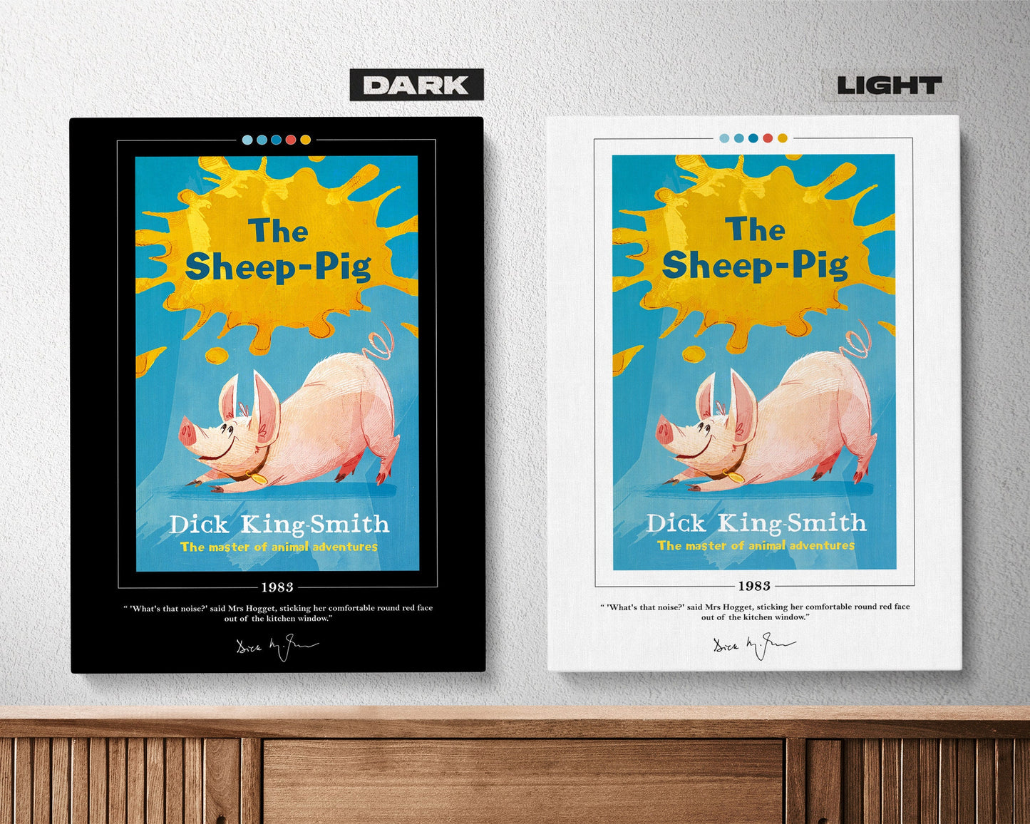 The Sheep Pig Book Cover Poster | Dick King Smith, The Sheep Pig Poster, The Sheep Pig Print, Book Posters, Book Art, Book Lover Gift