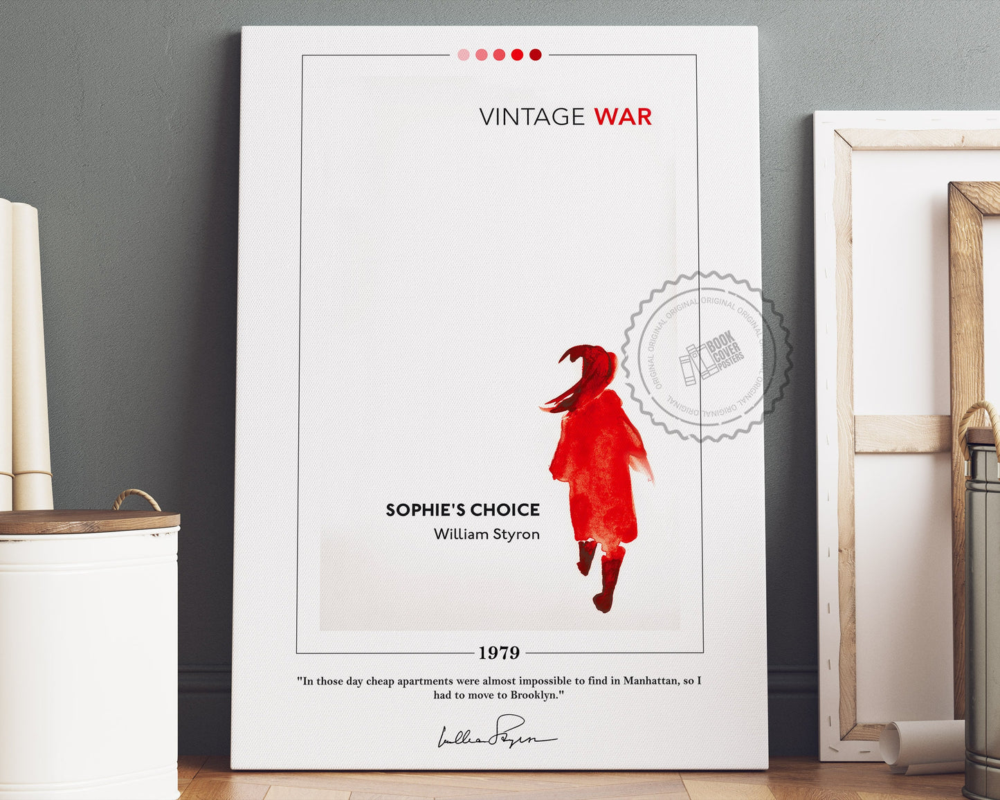 Sophie's Choice Book Cover Poster | William Styron, Sophie's Choice Poster, Book Posters, Canvas Wall Art, Book Art, Book Lover Gift