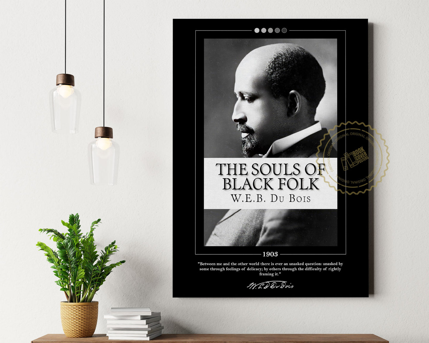 The Souls of Black Folk Book Cover Poster | W. E. B. Du Bois, The Souls of Black Folk Poster, Book Posters, Canvas Wall Art, Book Lover Gift