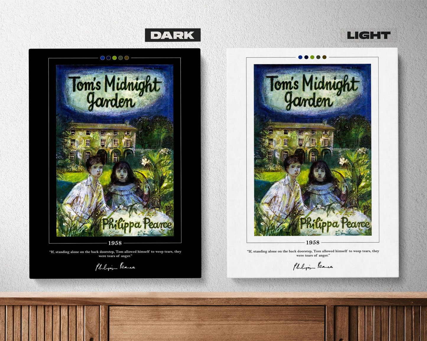 Tom's Midnight Garden Book Cover Poster | Philippa Pearce, Tom's Midnight Garden Poster, Book Posters, Canvas Wall Art, Book Lover Gift