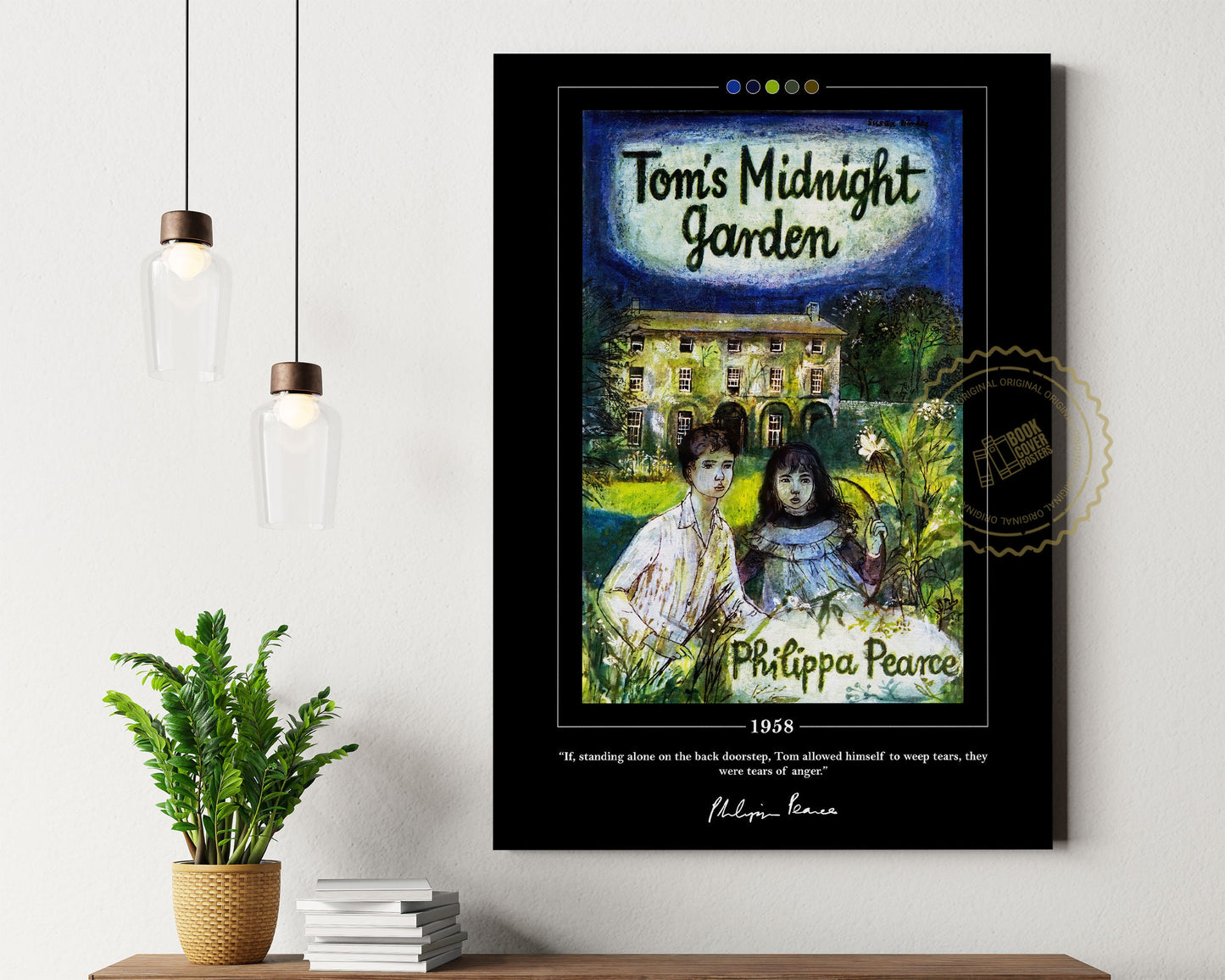 Tom's Midnight Garden Book Cover Poster | Philippa Pearce, Tom's Midnight Garden Poster, Book Posters, Canvas Wall Art, Book Lover Gift
