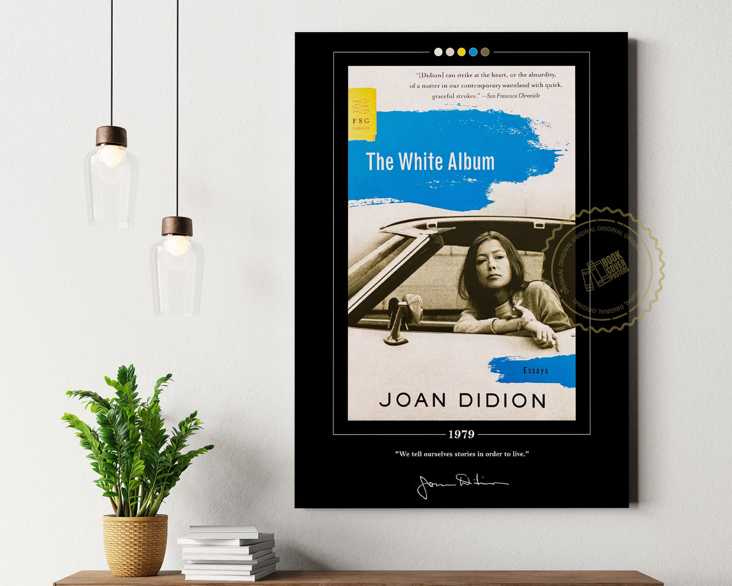 The White Album Book Cover Poster | Joan Didion, The White Album Poster, Book Posters, Book Art, Canvas Wall Art, Book Lover Gift