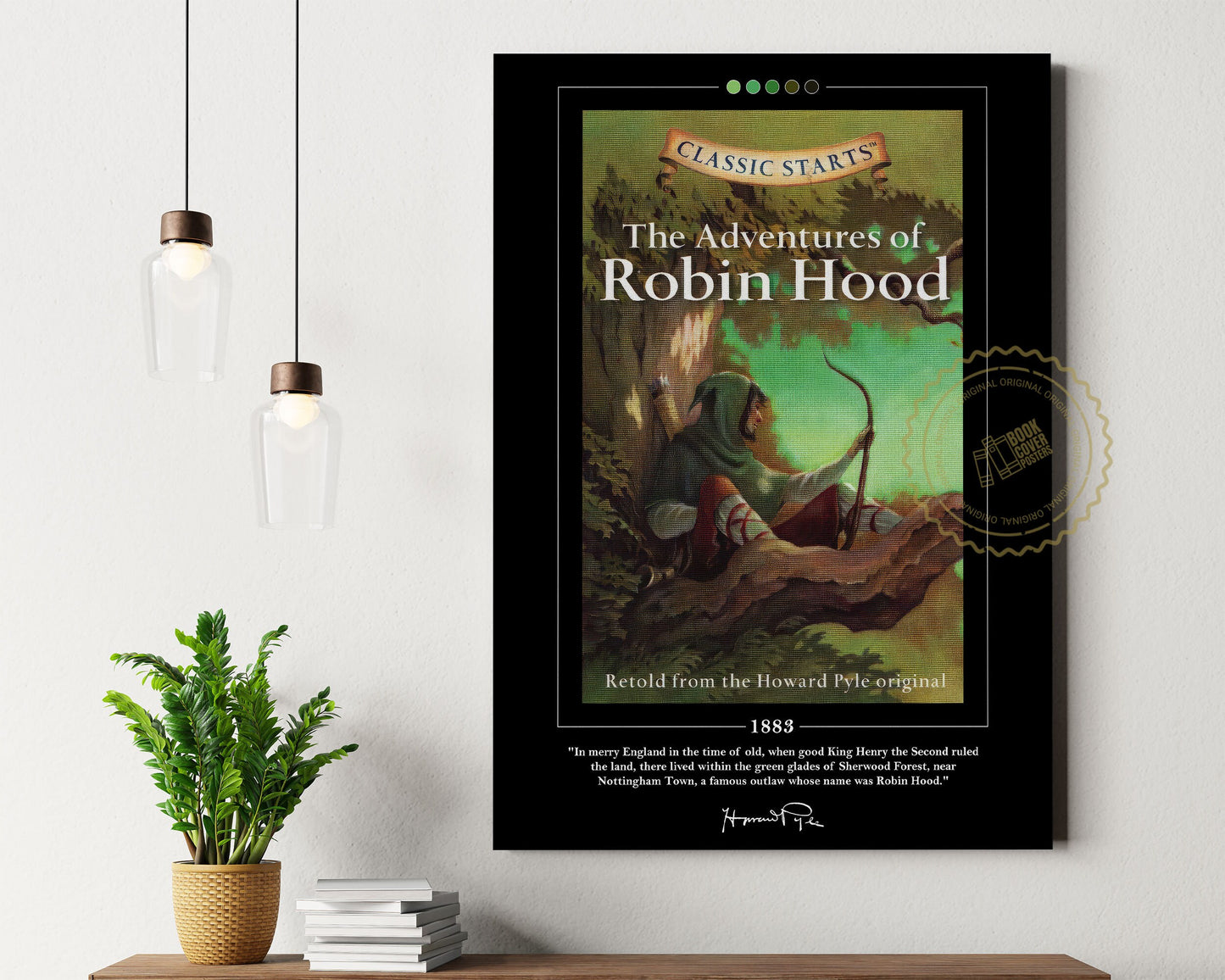 Adventures of Robin Hood Book Cover Poster | Howard Pyle, Adventures of Robin Hood Poster, Book Posters, Canvas Wall Art, Book Lover Gift