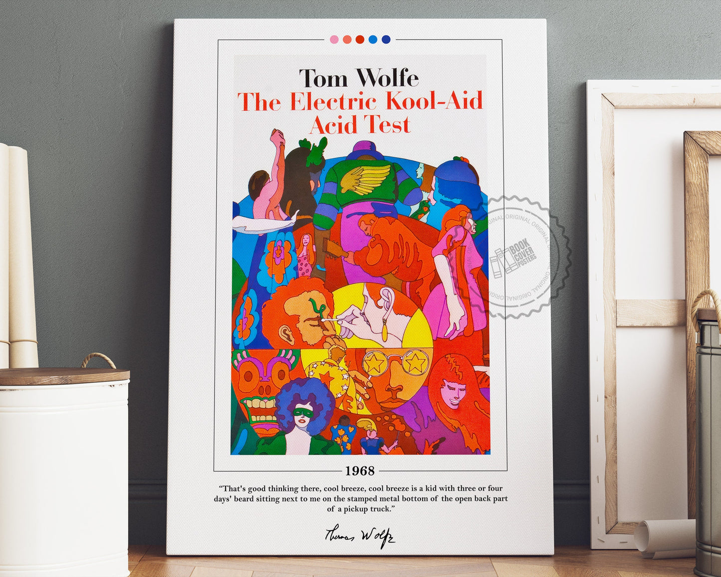 The Electric Kool-Aid Acid Test Book Cover Poster | Tom Wolfe, The Electric Kool-Aid Acid Test Poster, Book Posters, Book Lover Gift