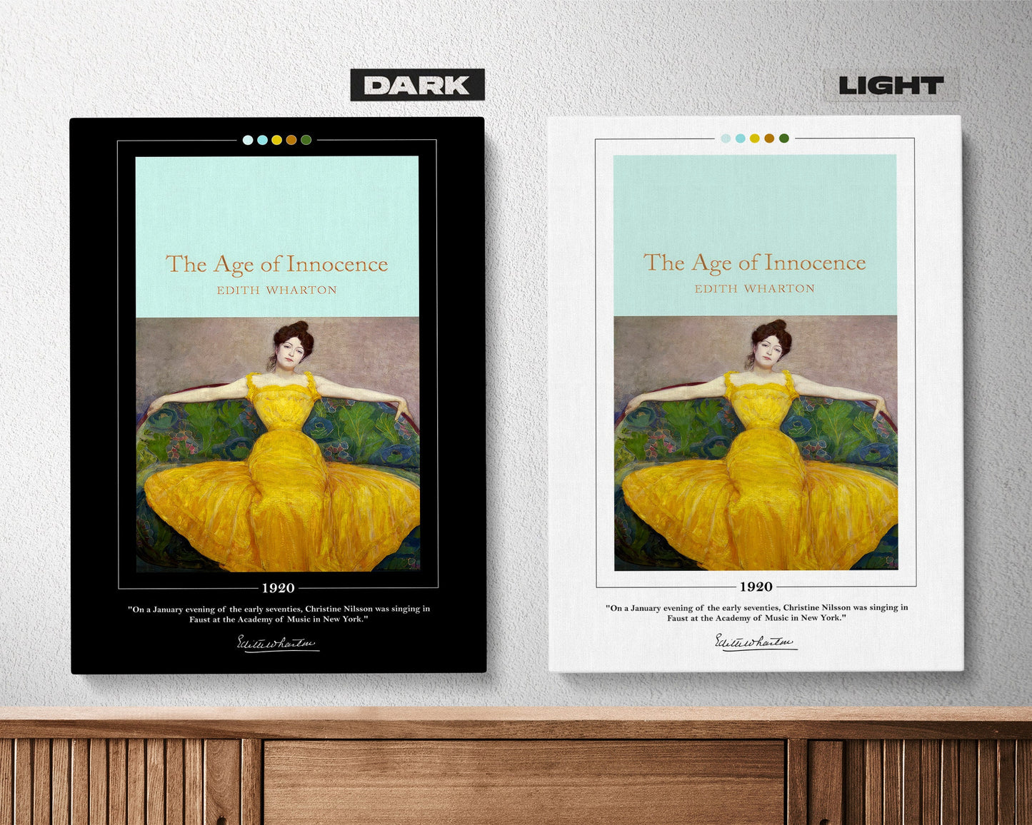 The Age of Innocence Book Cover Poster | Edith Wharton, The Age of Innocence Poster, Book Poster, Canvas Wall Art, Book Art, Book Lover Gift