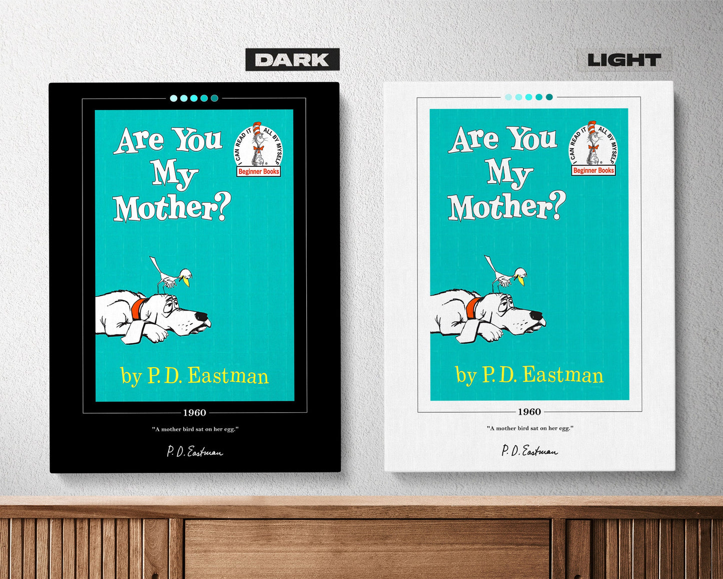 Are You My Mother Book Cover Poster | P. D. Eastman, Are You My Mother Poster, Book Posters, Canvas Wall Art, Book Art, Book Lover Gift