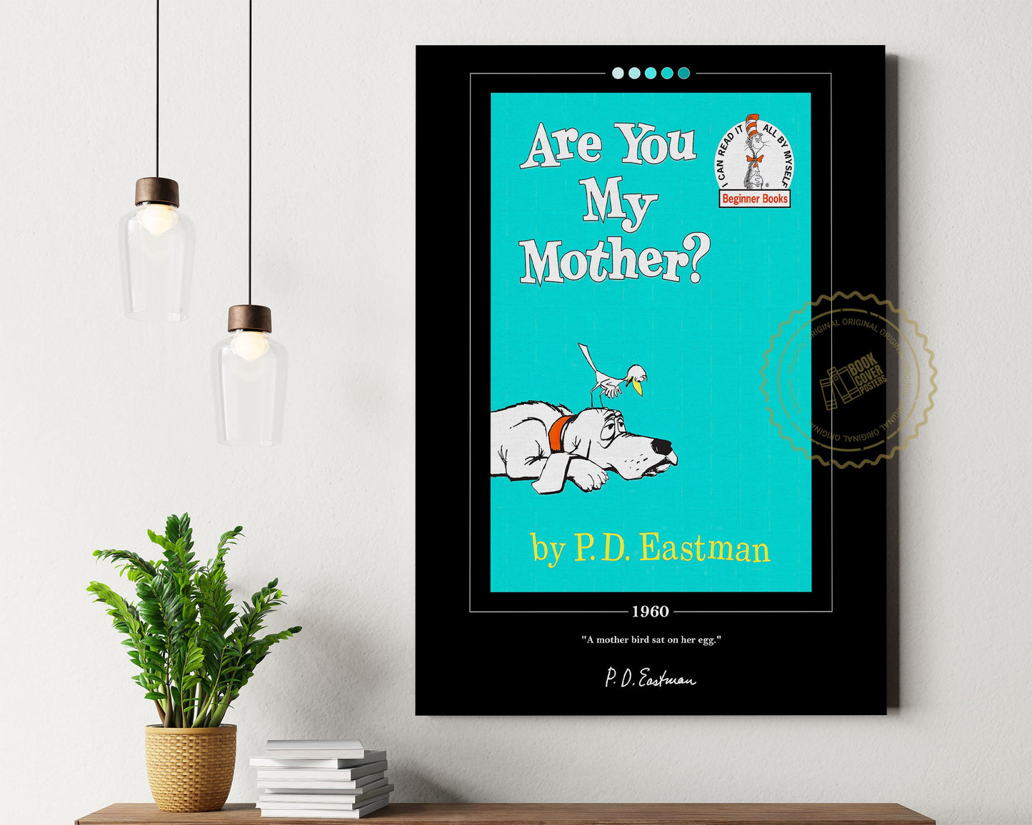 Are You My Mother Book Cover Poster | P. D. Eastman, Are You My Mother Poster, Book Posters, Canvas Wall Art, Book Art, Book Lover Gift