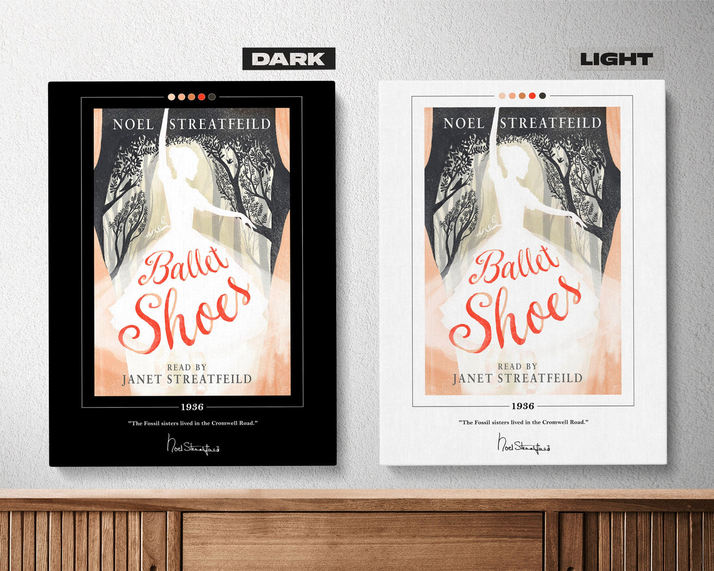 Ballet Shoes Book Cover Poster | Noel Streatfeild, Ballet Shoes Poster, Ballet Shoes Print, Book Posters, Canvas Wall Art, Book Lover Gift