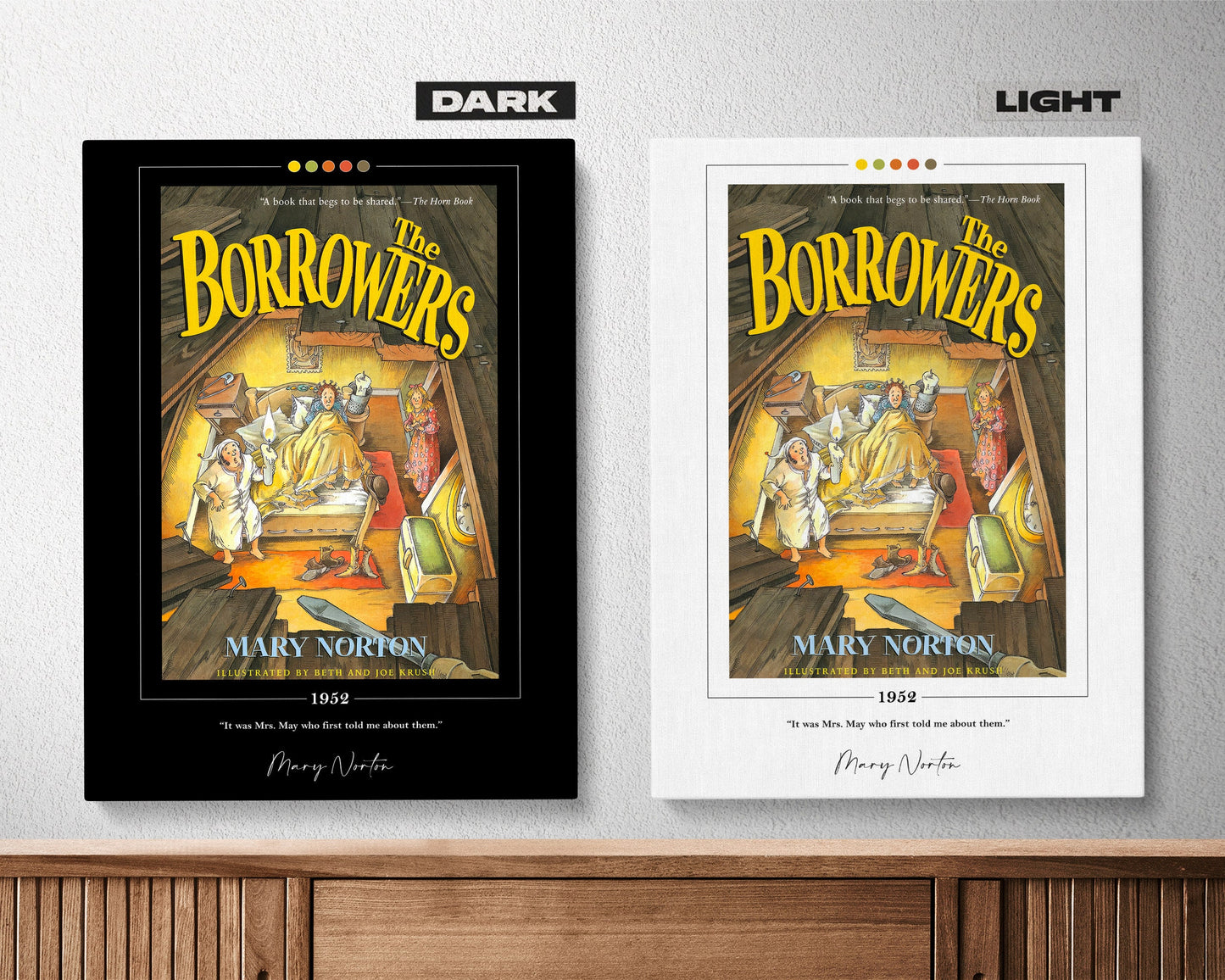 The Borrowers Book Cover Poster | Mary Norton, The Borrowers Poster, The Borrowers Print, Book Posters, Canvas Wall Art, Book Lover Gift