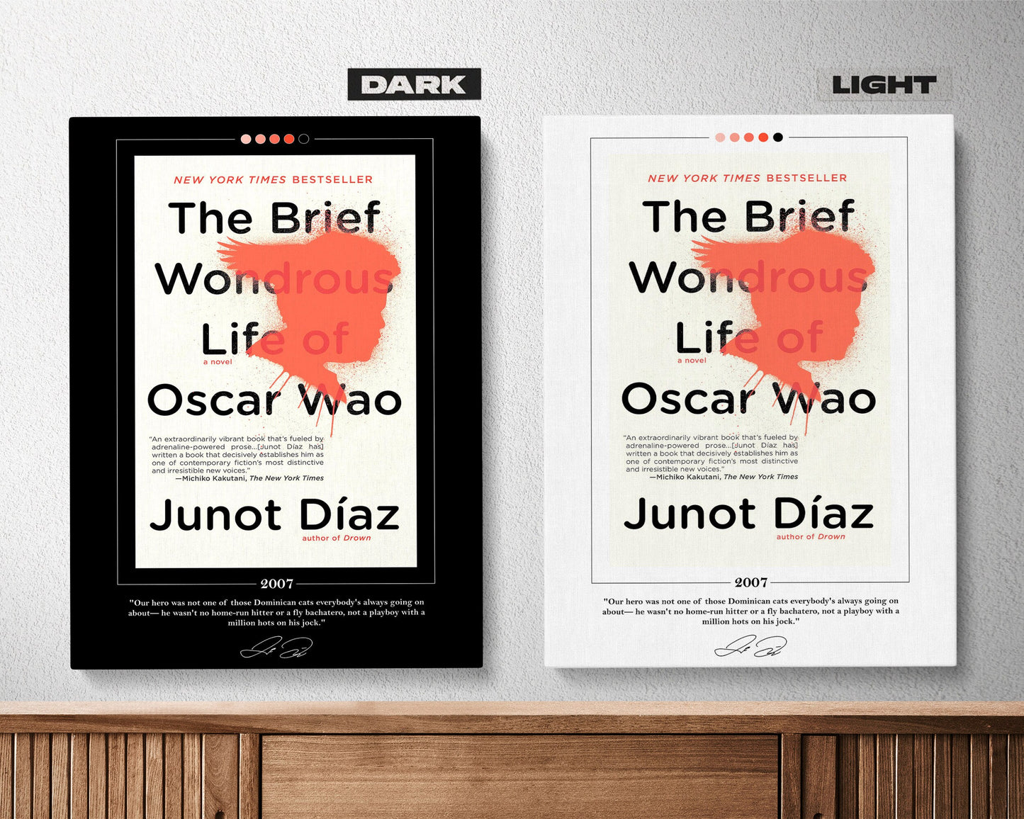 The Brief Wondrous Life of Oscar Wao Book Cover Poster | Junot Diaz, The Brief Wondrous Life of Oscar Wao Poster, Book Posters, Book Art
