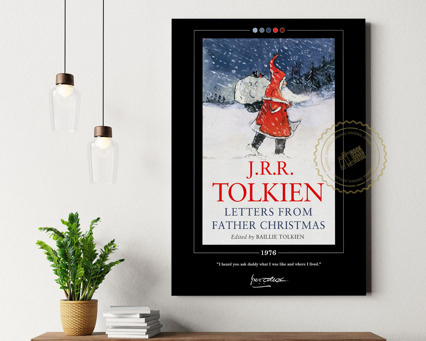 Letters from Father Christmas Book Cover Poster | J. R. R. Tolkien, Letters from Father Christmas Poster, Book Posters, Canvas Wall Art