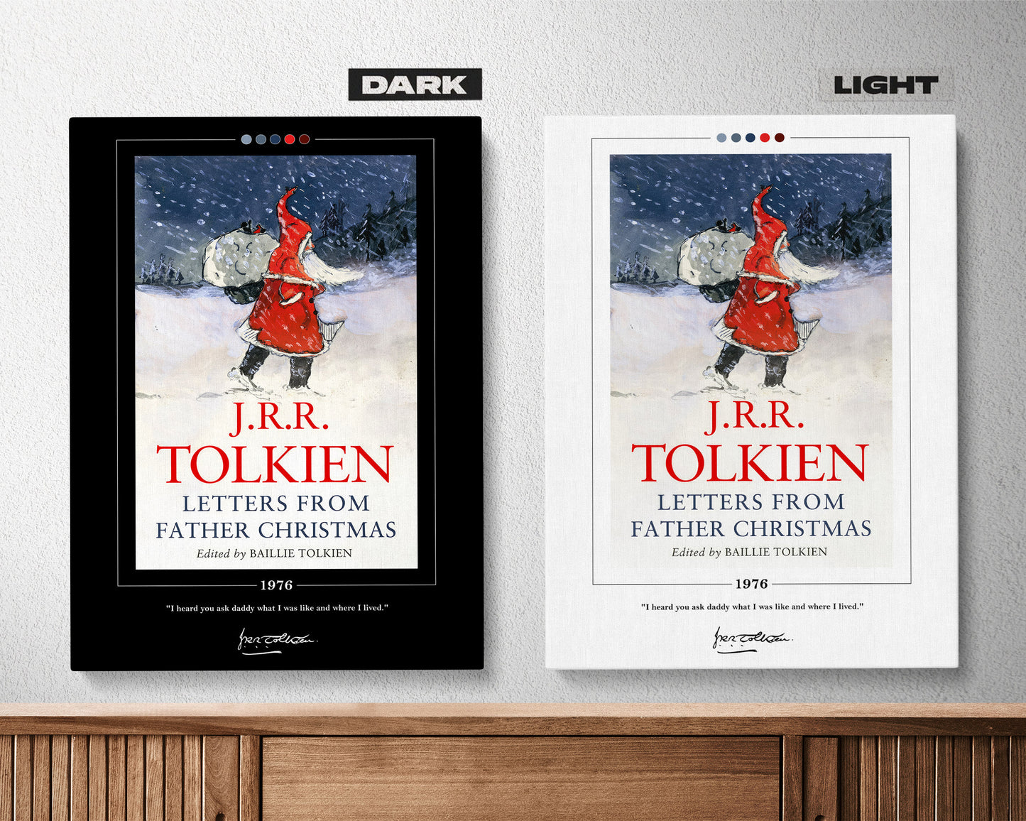 Letters from Father Christmas Book Cover Poster | J. R. R. Tolkien, Letters from Father Christmas Poster, Book Posters, Canvas Wall Art
