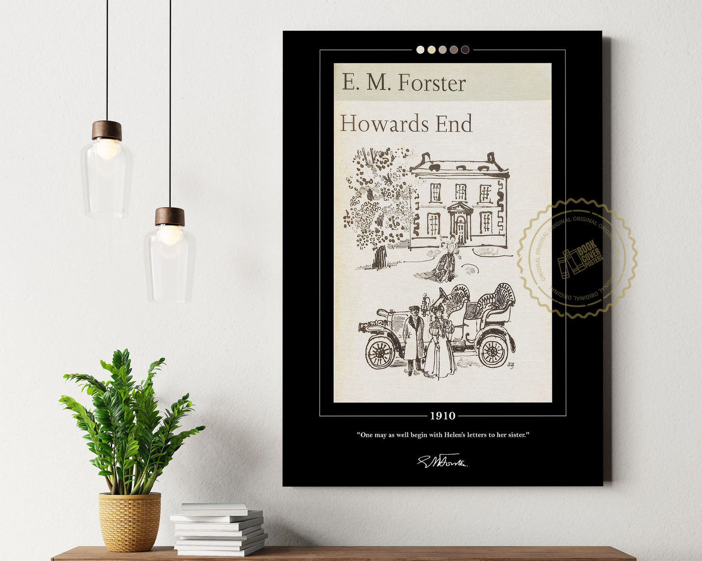 Howards End Book Cover Poster | E. M. Forster, Howards End Poster, Howards End Print, Book Posters, Canvas Wall Art, Book Lover Gift