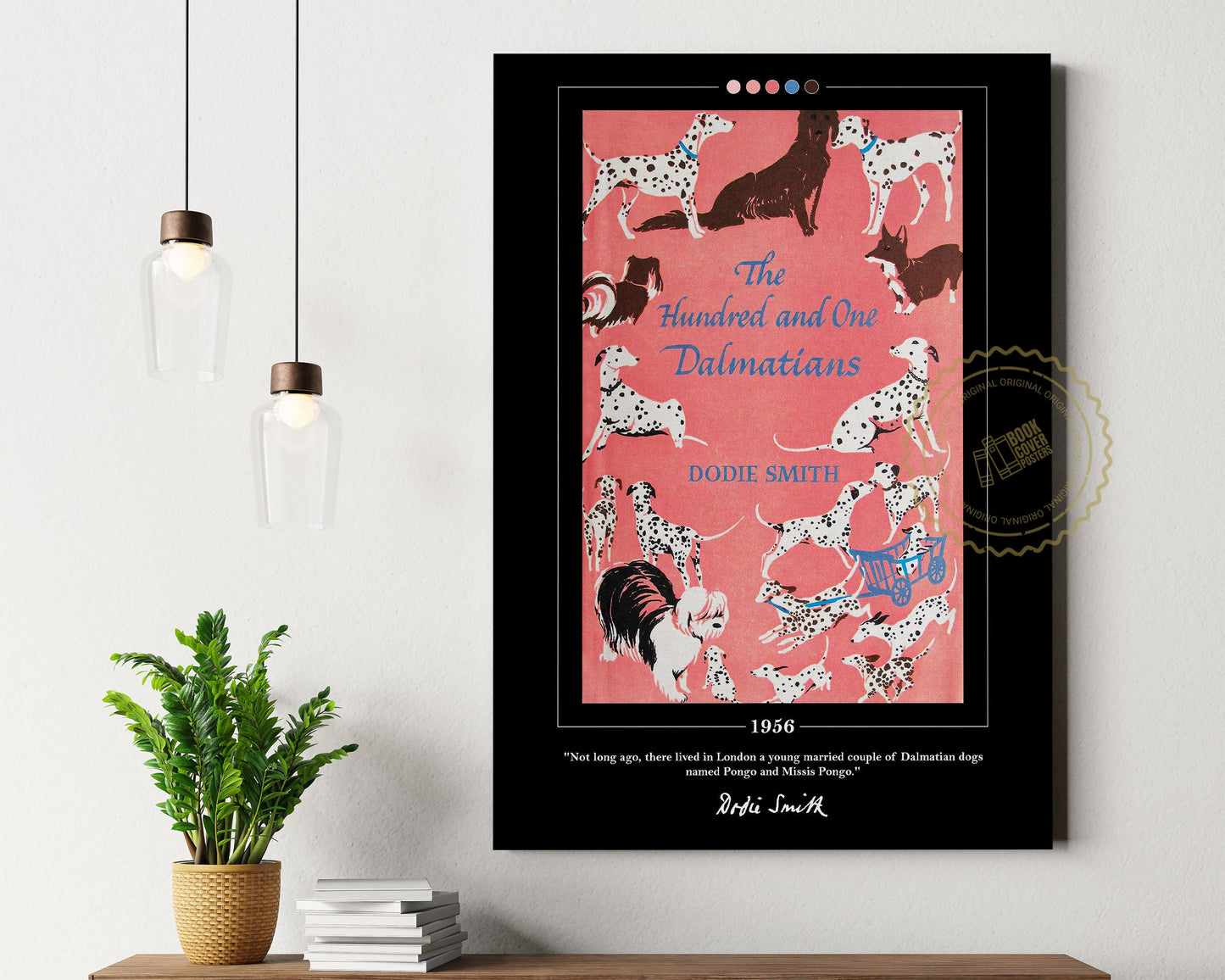 The Hundred and One Dalmatians Book Cover Poster | Dodie Smith, The Hundred and One Dalmatians Poster, Book Posters, Book Lover Gift