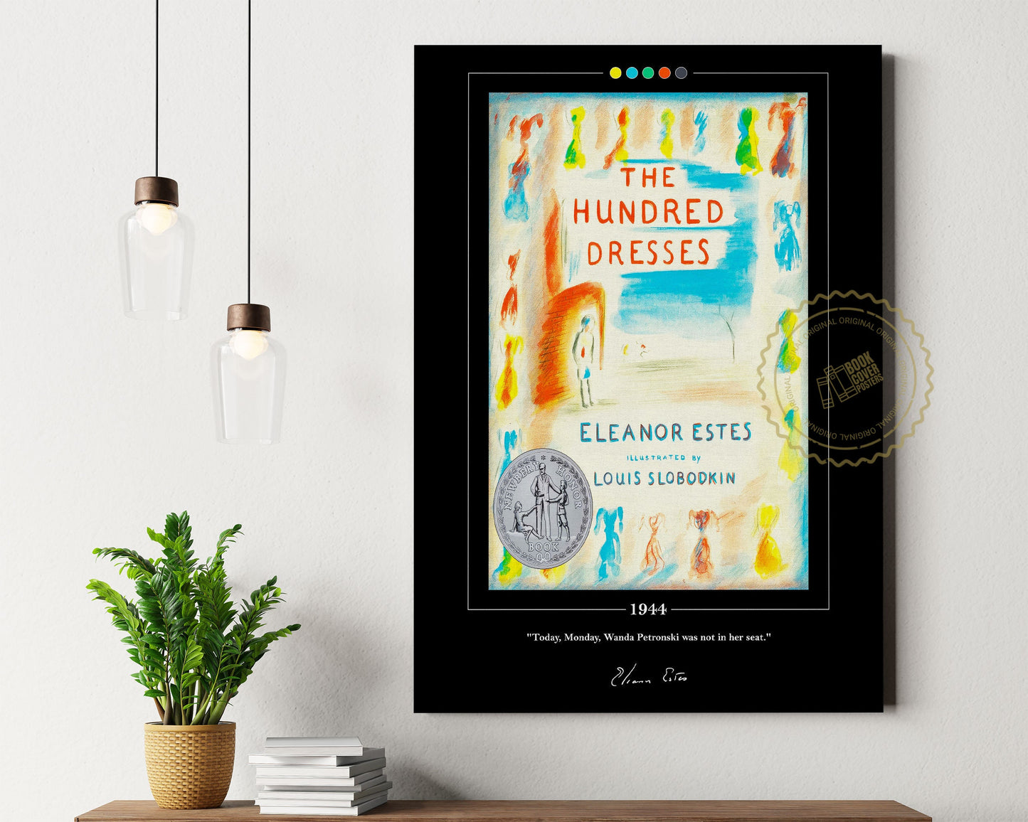 The Hundred Dresses Book Cover Poster | Eleanor Estes, The Hundred Dresses Poster, Book Posters, Canvas Wall Art, Book Art, Book Lover Gift