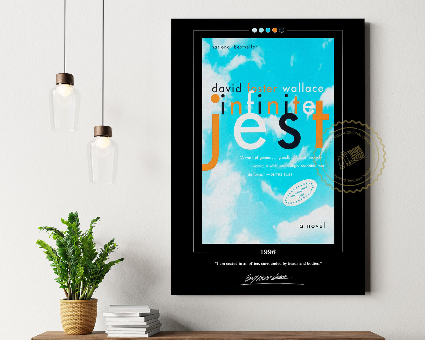Infinite Jest Book Cover Poster | David Foster Wallace, Infinite Jest Poster, Book Posters, Canvas Wall Art, Book Art, Book Lover Gift