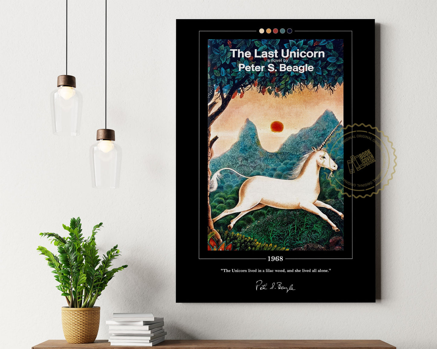 The Last Unicorn Book Cover Poster | Peter S. Beagle, Last Unicorn Poster, Last Unicorn Print, Book Poster, Canvas Wall Art, Book Lover Gift