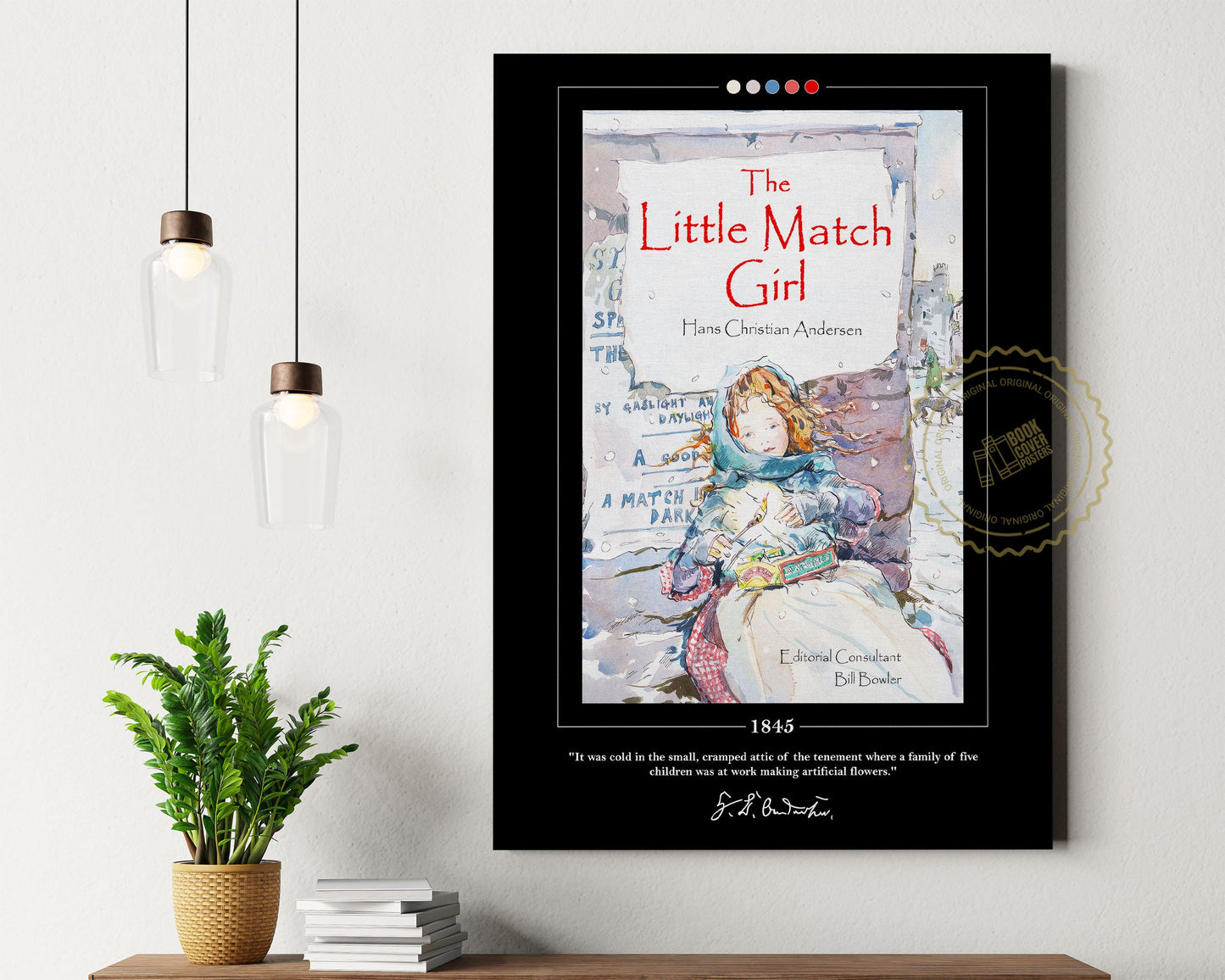 The Little Match Girl Book Cover Poster | Hans Christian Andersen, The Little Match Girl Poster, Book Posters, Book Art, Book Lover Gift