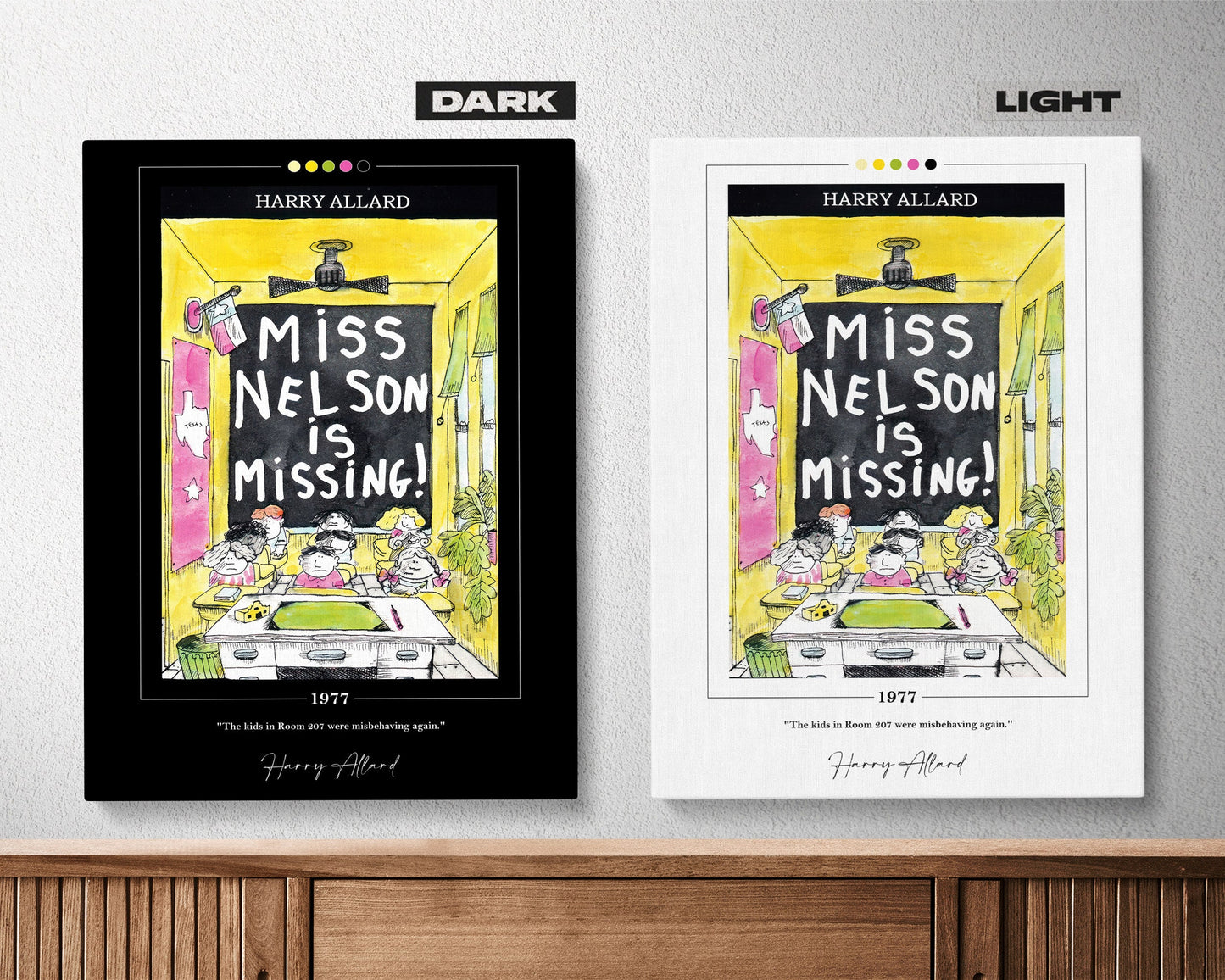 Miss Nelson is Missing Book Cover Poster | Harry Allard, Miss Nelson is Missing Poster, Book Posters, Canvas Wall Art, Book Lover Gift
