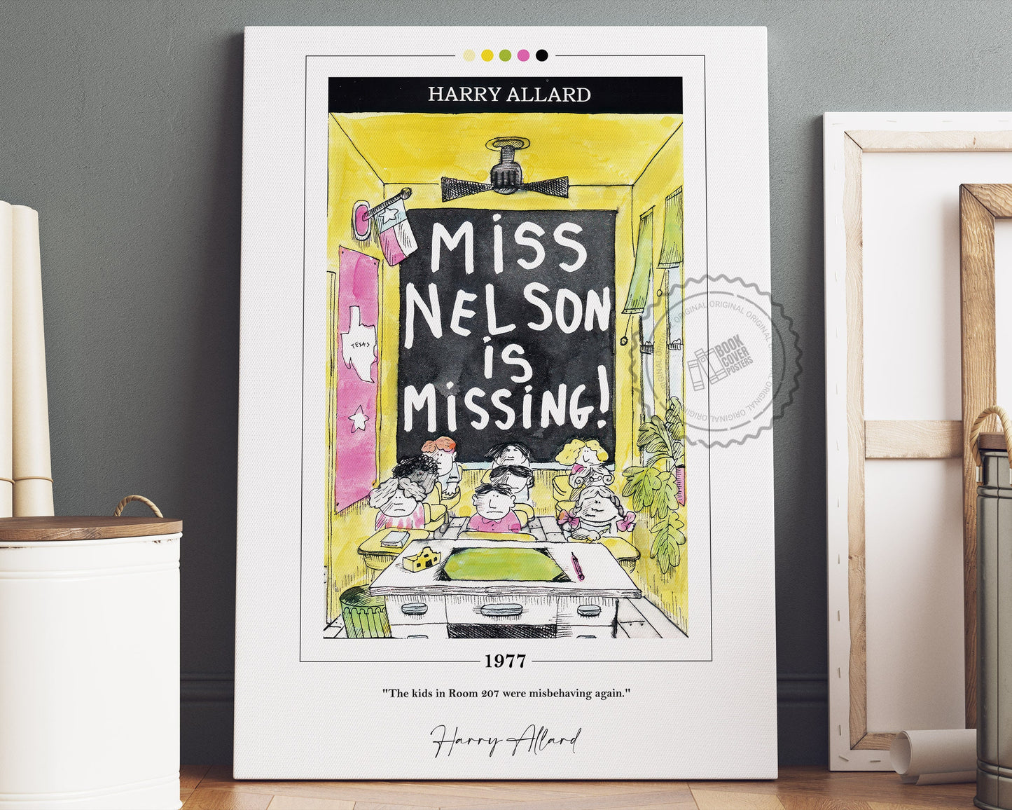 Miss Nelson is Missing Book Cover Poster | Harry Allard, Miss Nelson is Missing Poster, Book Posters, Canvas Wall Art, Book Lover Gift