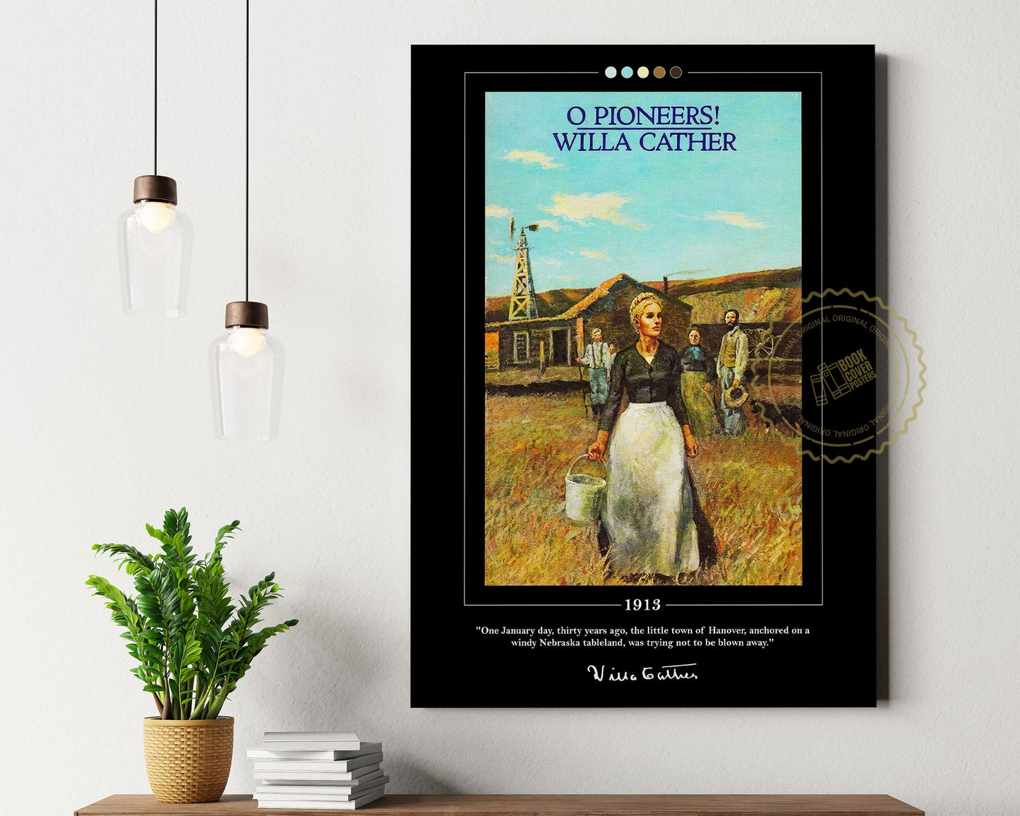 O Pioneers Book Cover Poster | Willa Cather, O Pioneers Poster, O Pioneers Print, Book Posters, Canvas Wall Art, Book Art, Book Lover Gift