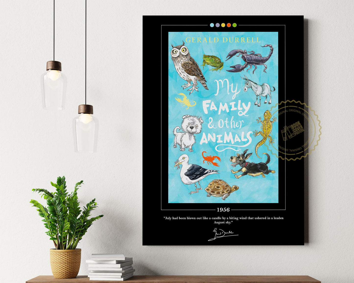 My Family and Other Animals Book Cover Poster | Gerald Durrell, My Family and Other Animals Poster, Book Posters, Book Art, Book Lover Gift