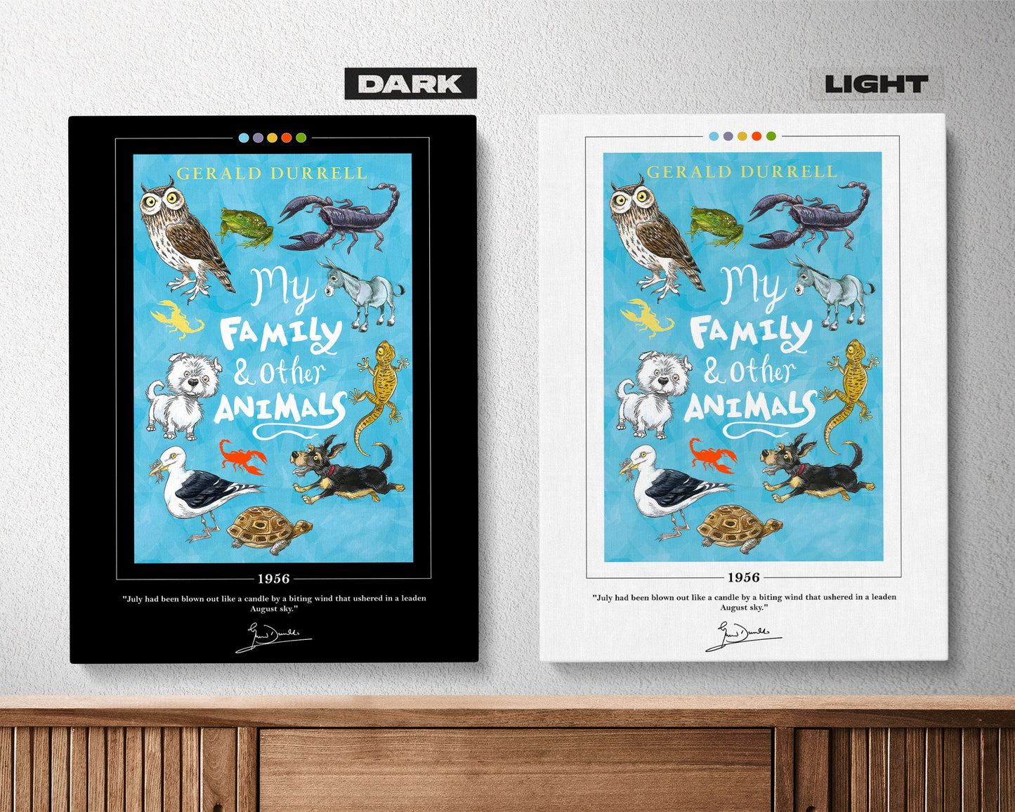 My Family and Other Animals Book Cover Poster | Gerald Durrell, My Family and Other Animals Poster, Book Posters, Book Art, Book Lover Gift