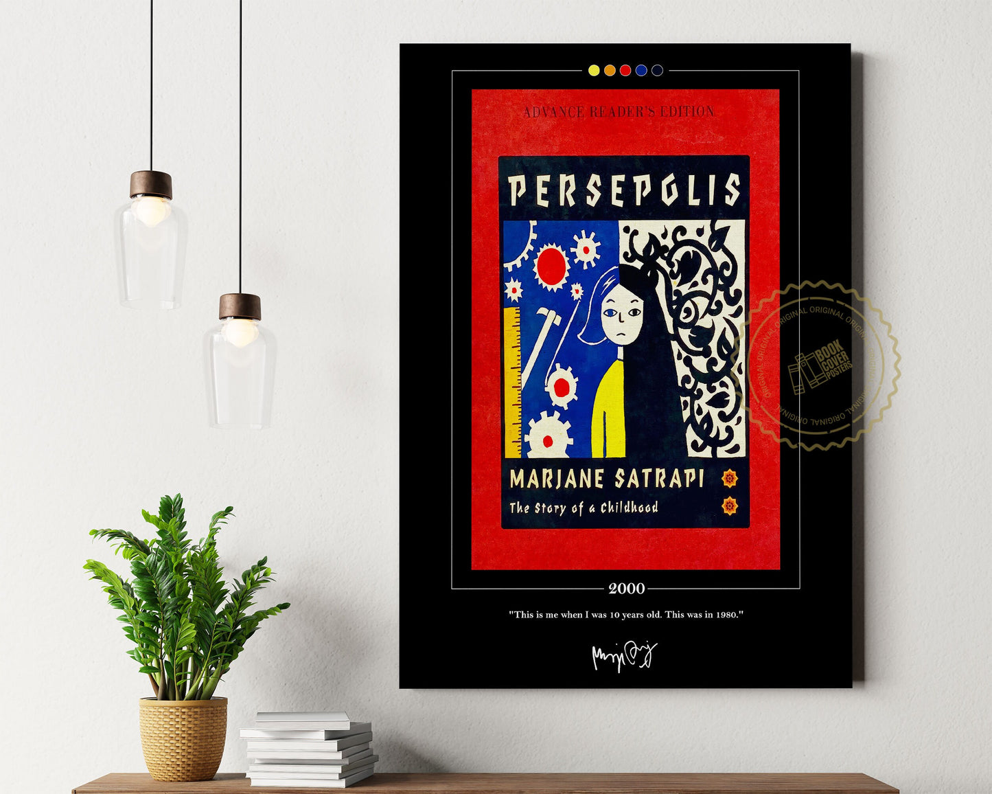 Persepolis Book Cover Poster | Marjane Satrapi, Persepolis Poster, Persepolis Print, Book Posters, Canvas Wall Art, Book Lover Gift