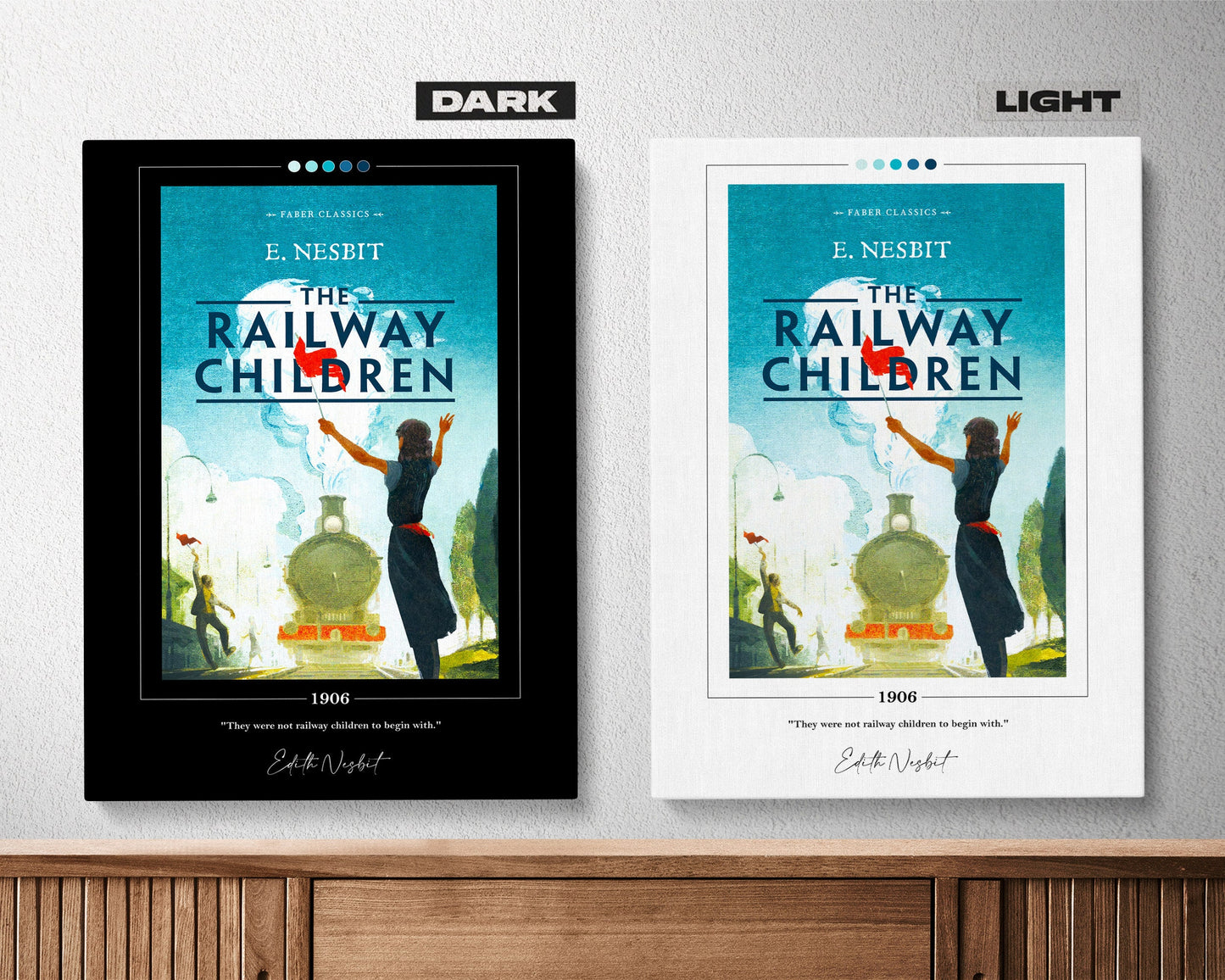 The Railway Children Book Cover Poster | E. Nesbit, The Railway Children Poster, Book Posters, Book Art, Canvas Wall Art, Book Lover Gift