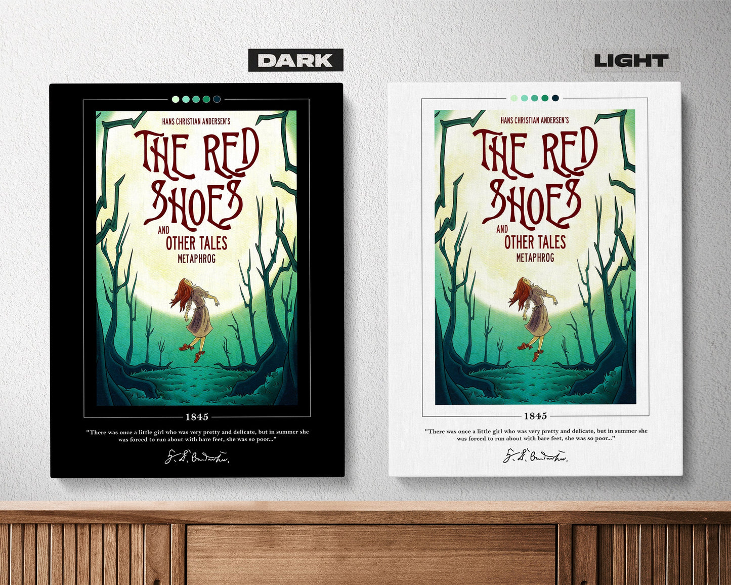 The Red Shoes Book Cover Poster | Hans Christian Andersen, The Red Shoes Poster, Book Posters, Book Art, Canvas Wall Art, Book Lover Gift
