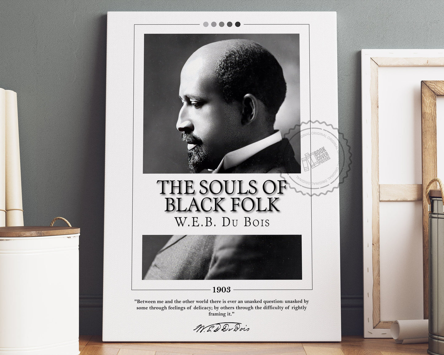 The Souls of Black Folk Book Cover Poster | W. E. B. Du Bois, The Souls of Black Folk Poster, Book Posters, Canvas Wall Art, Book Lover Gift