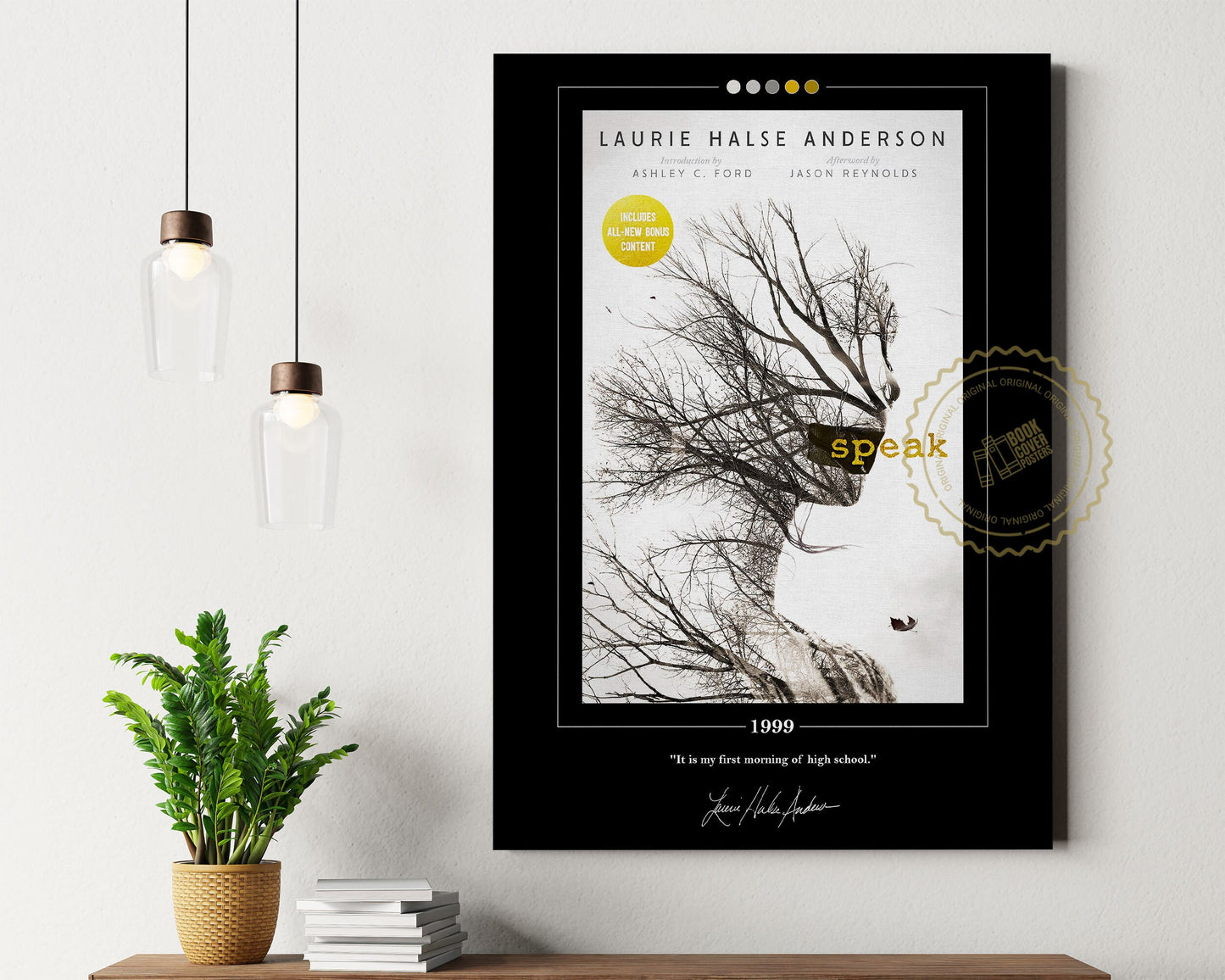 Speak Book Cover Poster | Laurie Halse Anderson, Speak Poster, Speak Print, Book Posters, Canvas Wall Art, Book Art, Book Lover Gift