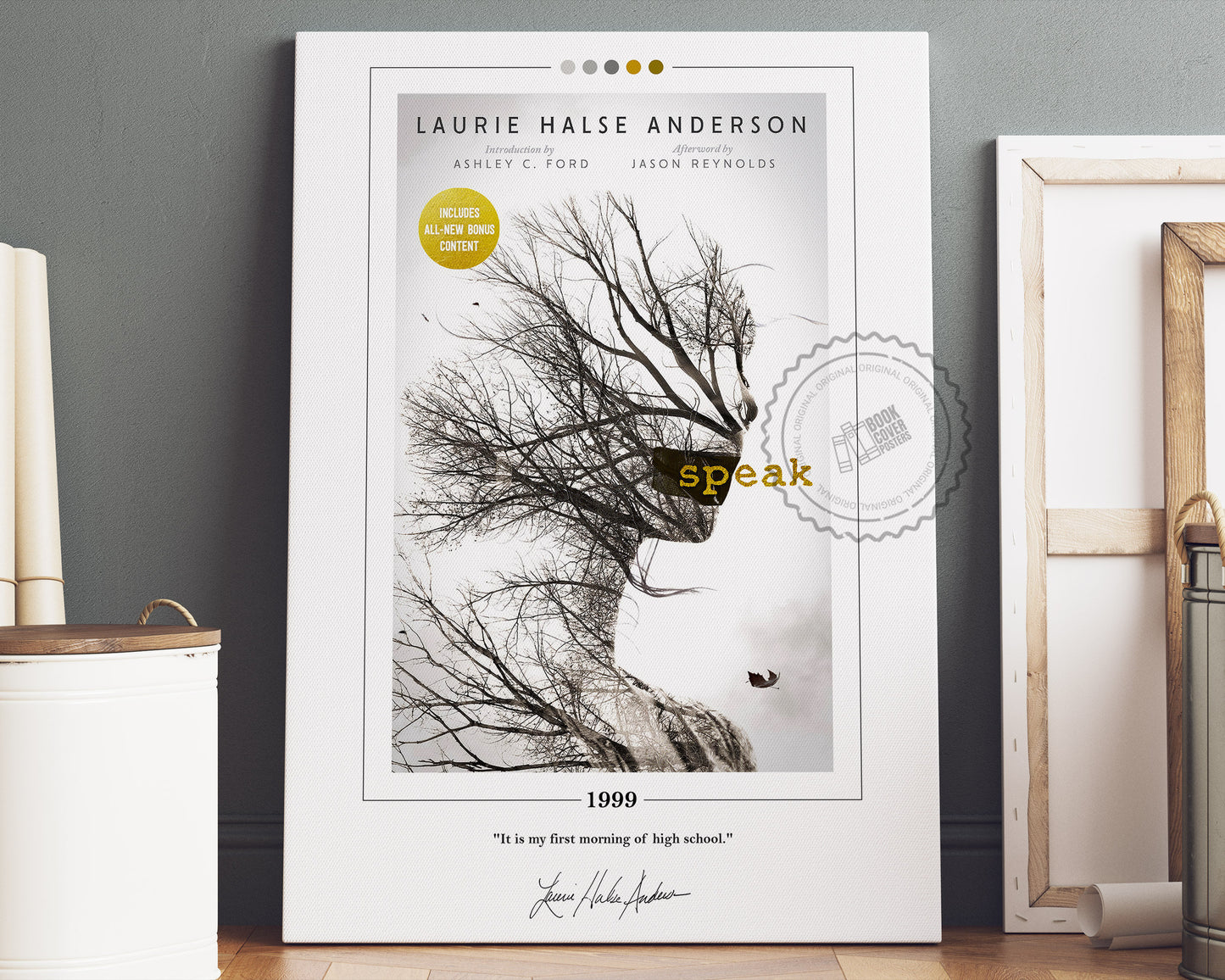 Speak Book Cover Poster | Laurie Halse Anderson, Speak Poster, Speak Print, Book Posters, Canvas Wall Art, Book Art, Book Lover Gift