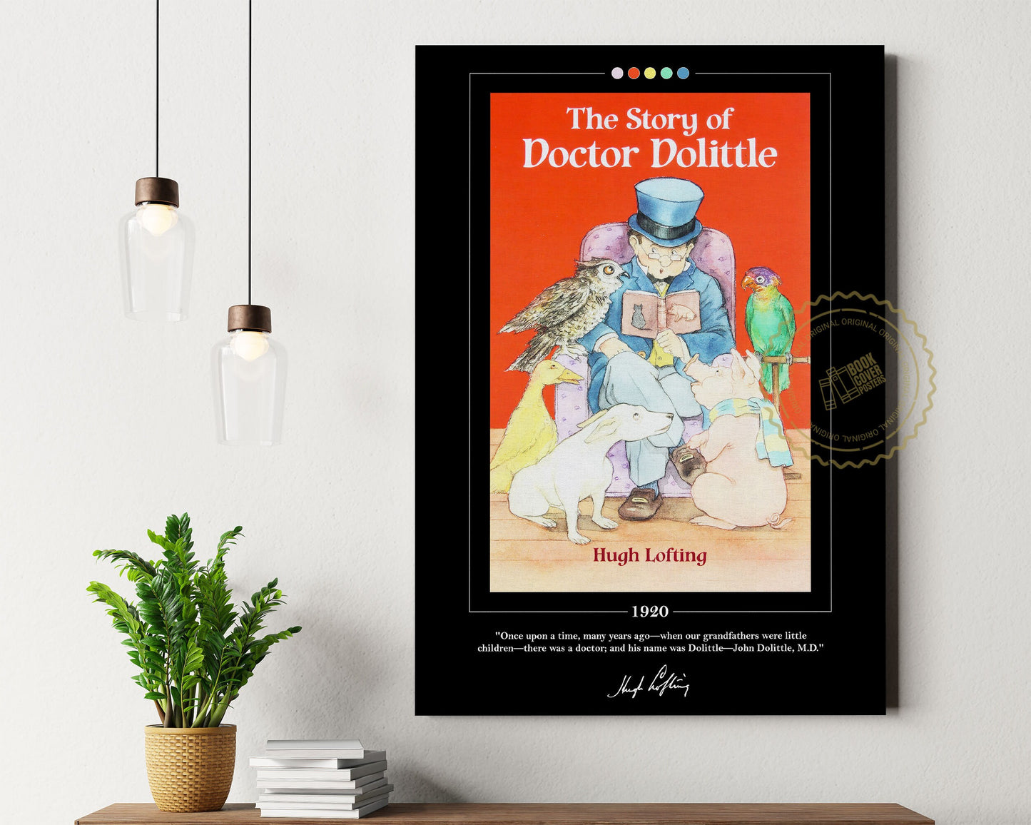 The Story of Doctor Dolittle Book Cover Poster | Hugh Lofting, The Story of Doctor Dolittle Poster, Book Posters, Book Art, Book Lover Gift