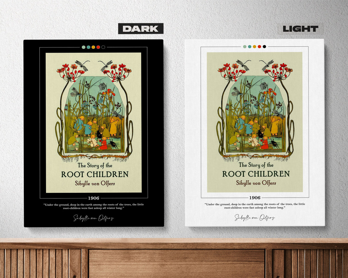 The Story of the Root Children Book Cover Poster | Sibylle von Olfers, Book Posters, Canvas Wall Art, Book Art, Book Lover Gift