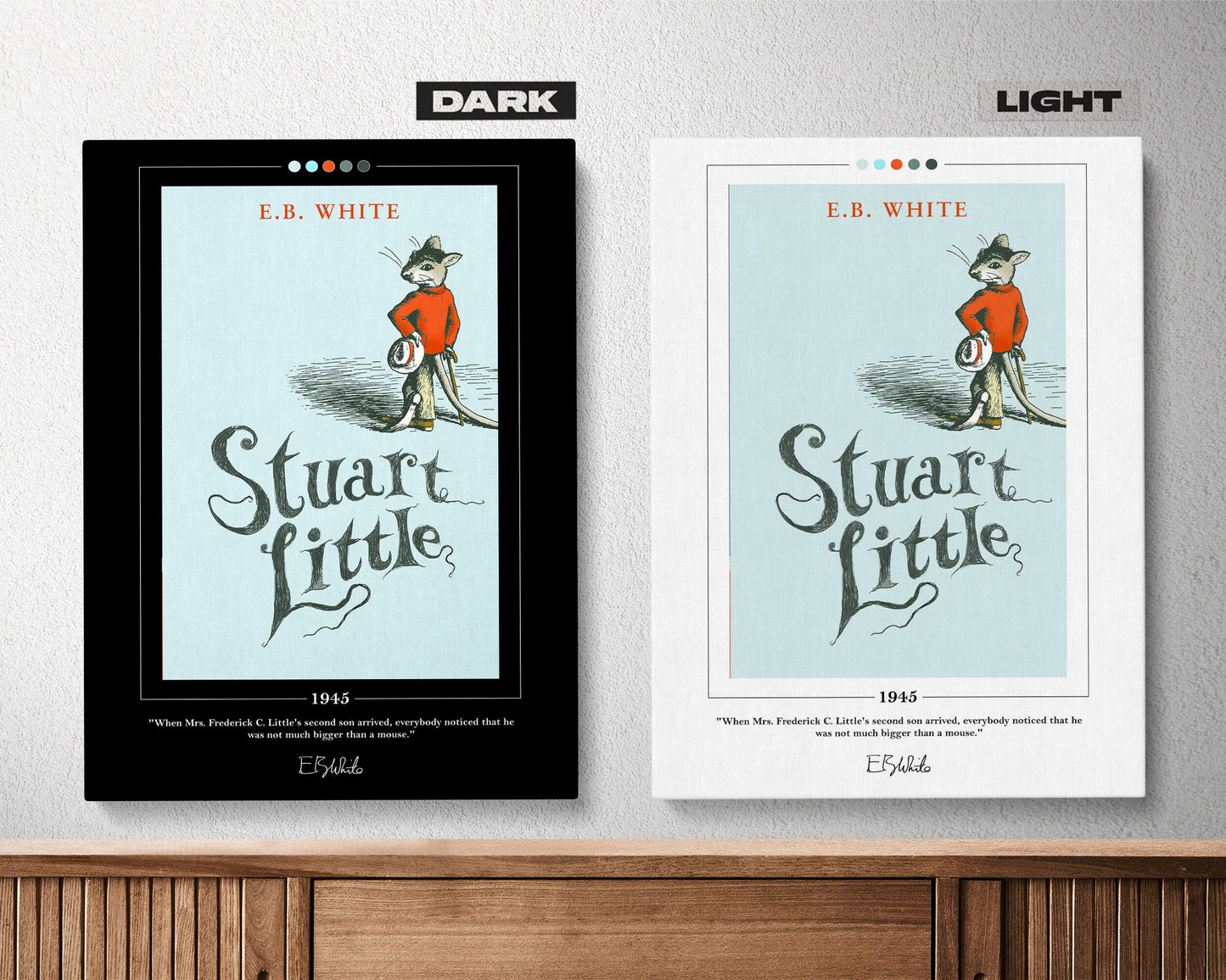 Stuart Little Book Cover Poster | E. B. White, Stuart Little Poster, Stuart Little Print, Book Posters, Canvas Wall Art, Book Lover Gift