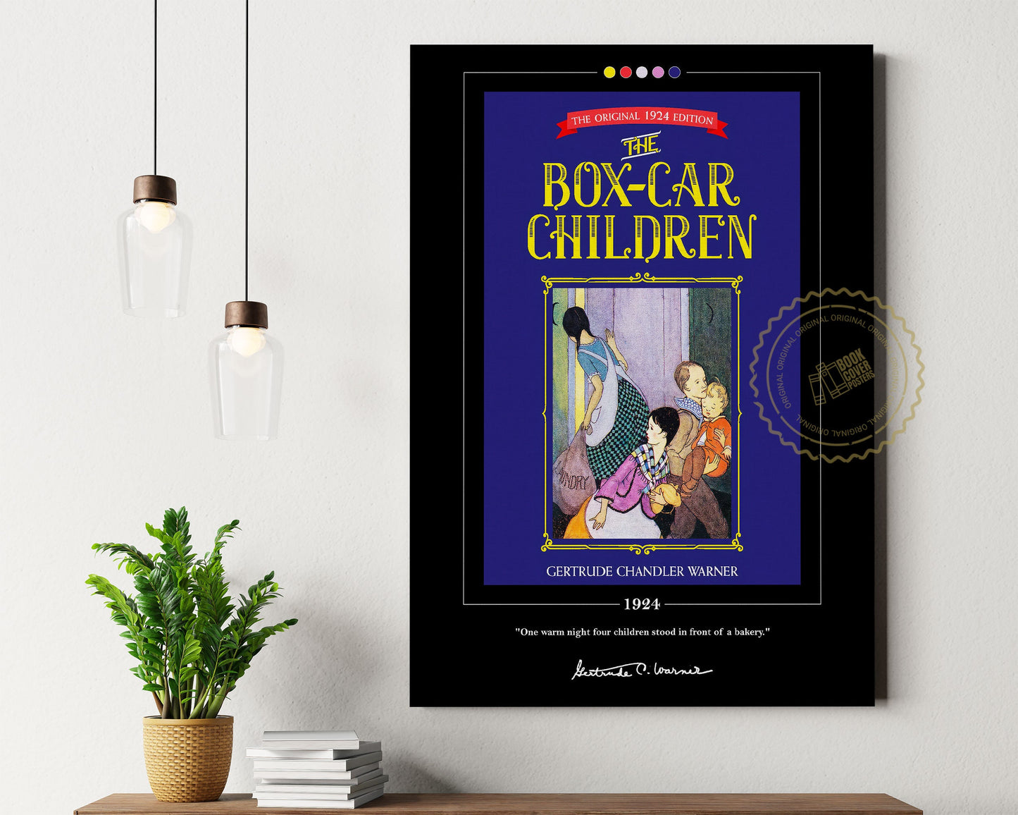 The Boxcar Children Book Cover Poster | Gertrude Chandler Warner, The Boxcar Children Poster, Book Posters, Canvas Wall Art, Book Lover Gift