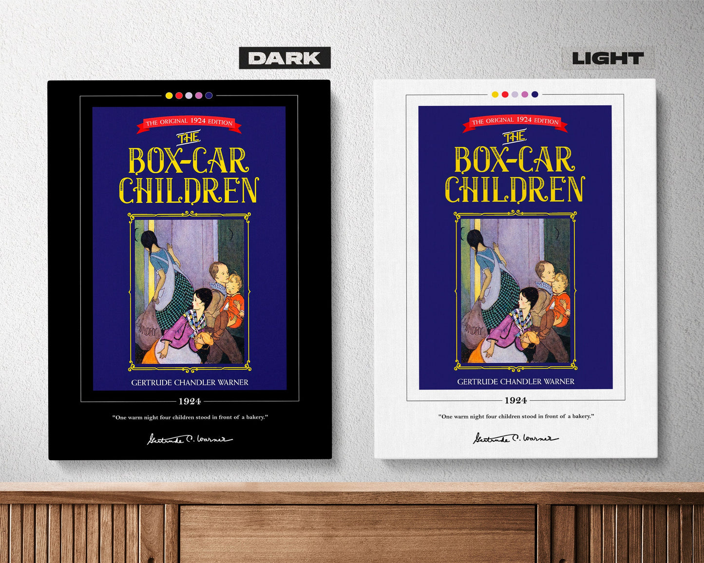 The Boxcar Children Book Cover Poster | Gertrude Chandler Warner, The Boxcar Children Poster, Book Posters, Canvas Wall Art, Book Lover Gift