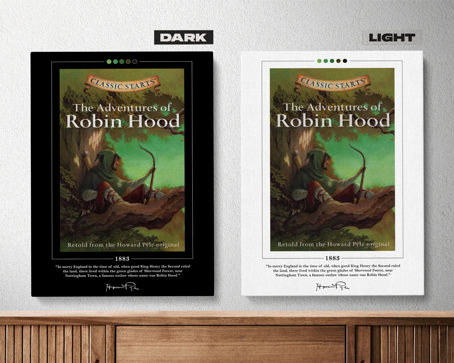 Adventures of Robin Hood Book Cover Poster | Howard Pyle, Adventures of Robin Hood Poster, Book Posters, Canvas Wall Art, Book Lover Gift