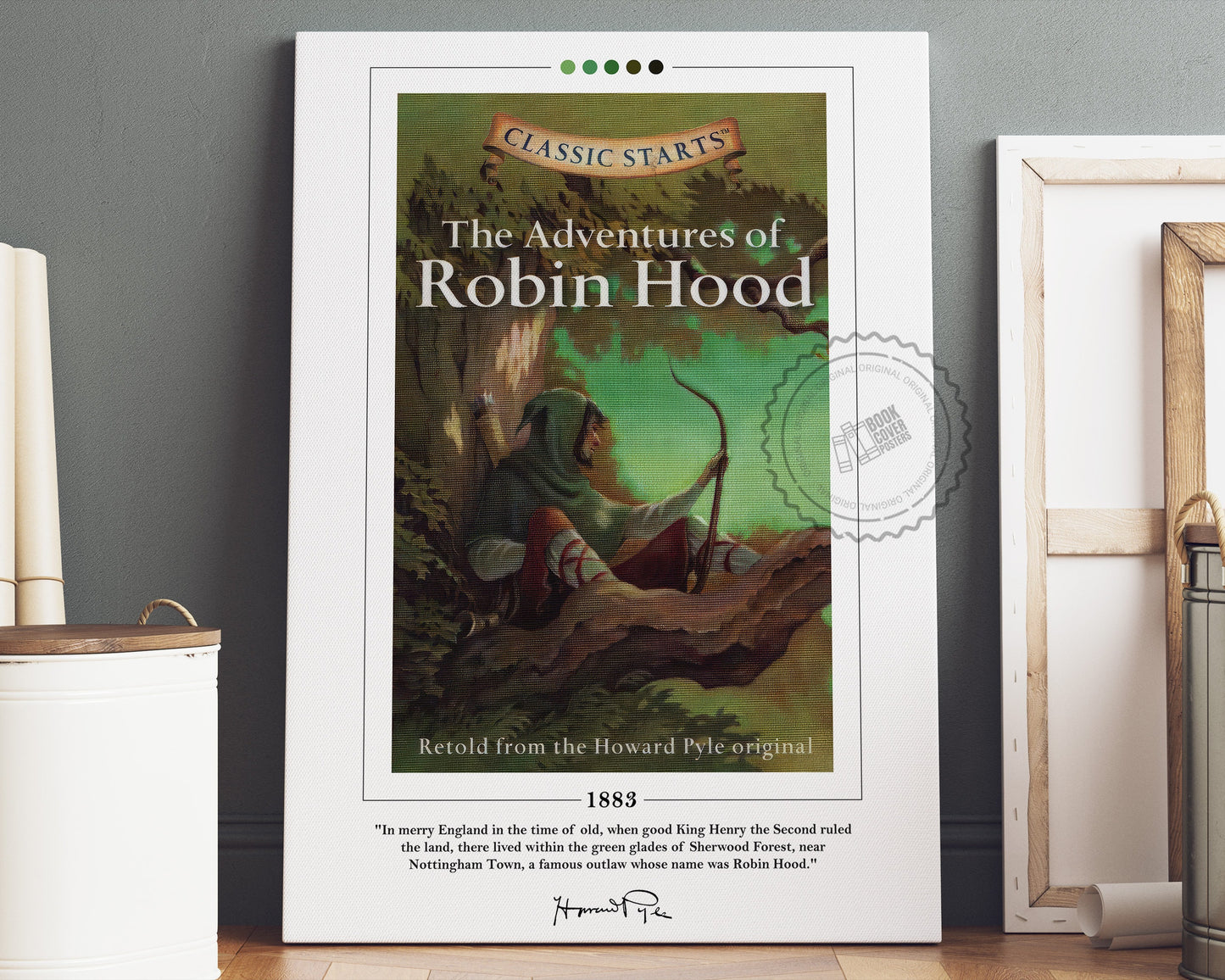 Adventures of Robin Hood Book Cover Poster | Howard Pyle, Adventures of Robin Hood Poster, Book Posters, Canvas Wall Art, Book Lover Gift